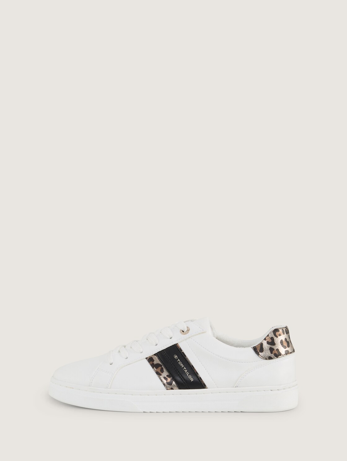 Sneaker mit Glanz-Details - white-black - seitliche Produkt-Ansicht
