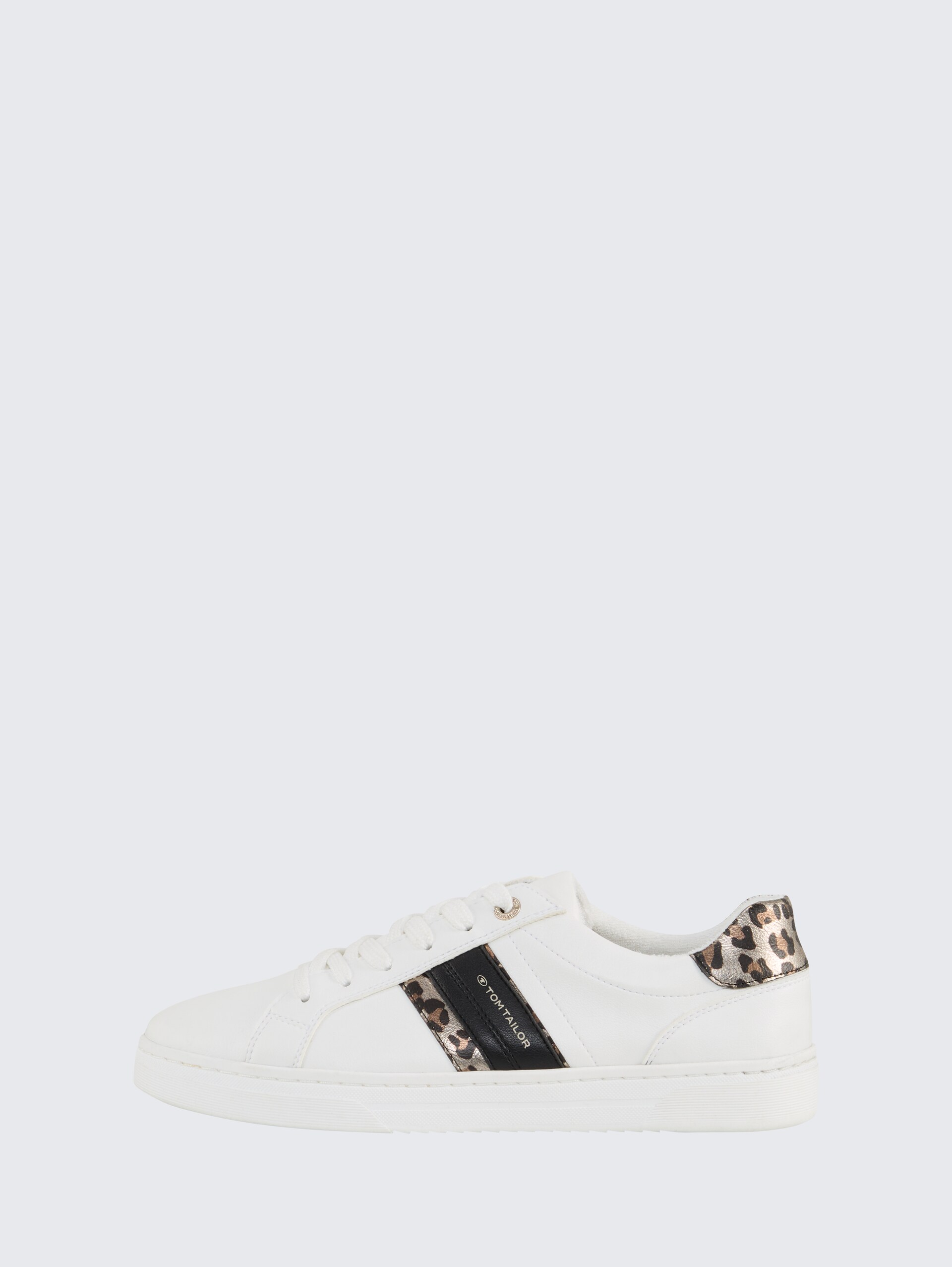 Sneaker mit Glanz-Details - white-black - seitliche Produkt-Ansicht