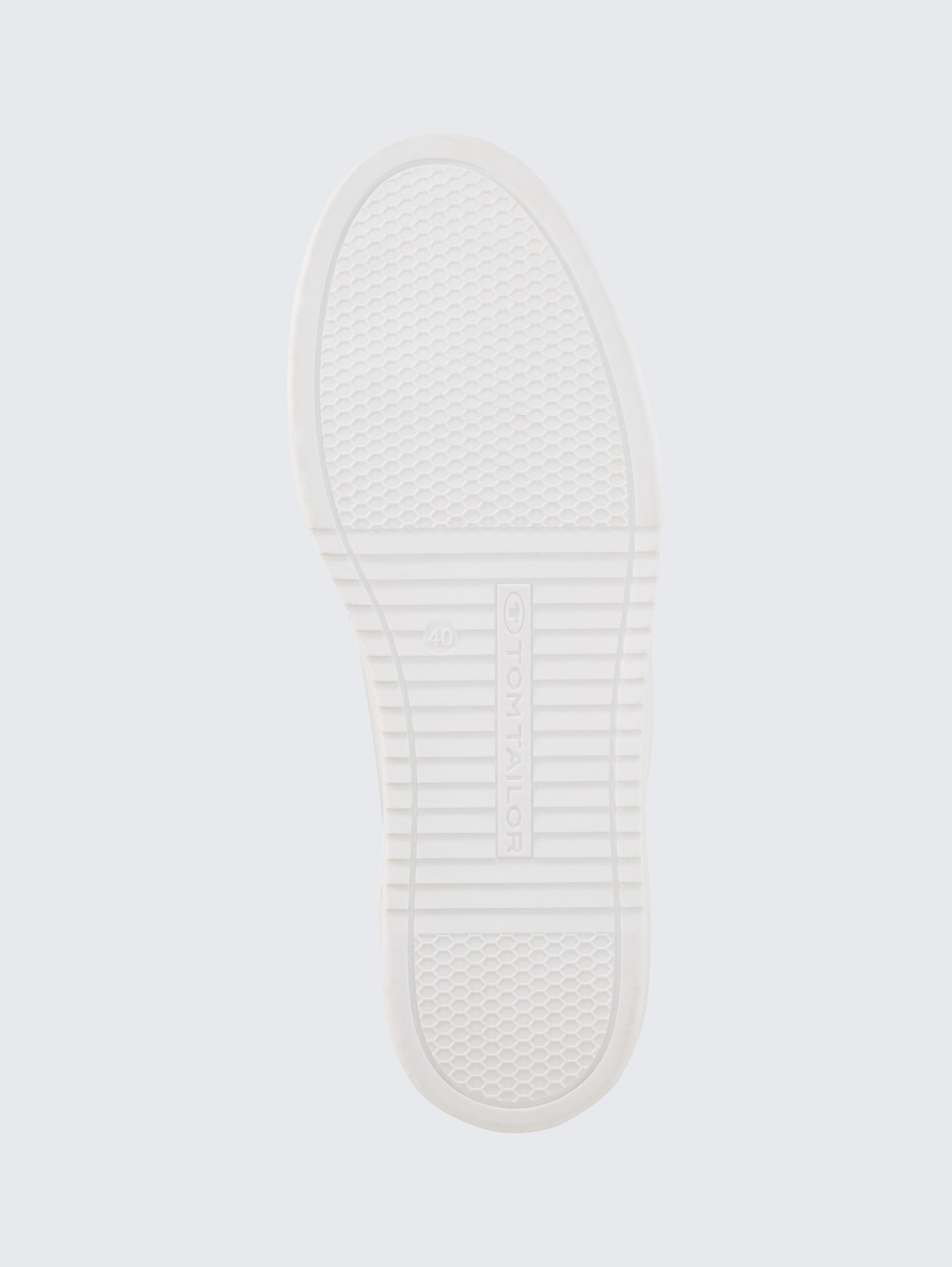 Sneaker mit Glanz-Details - white-black - Produkt-Ansicht Sohle