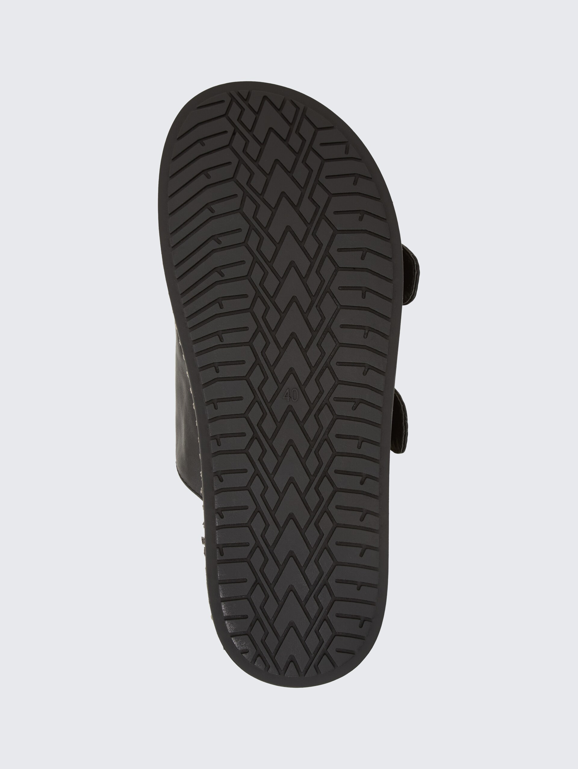 Flache Sandalen mit Verschluss-Schnallen - black - Produkt-Ansicht Sohle