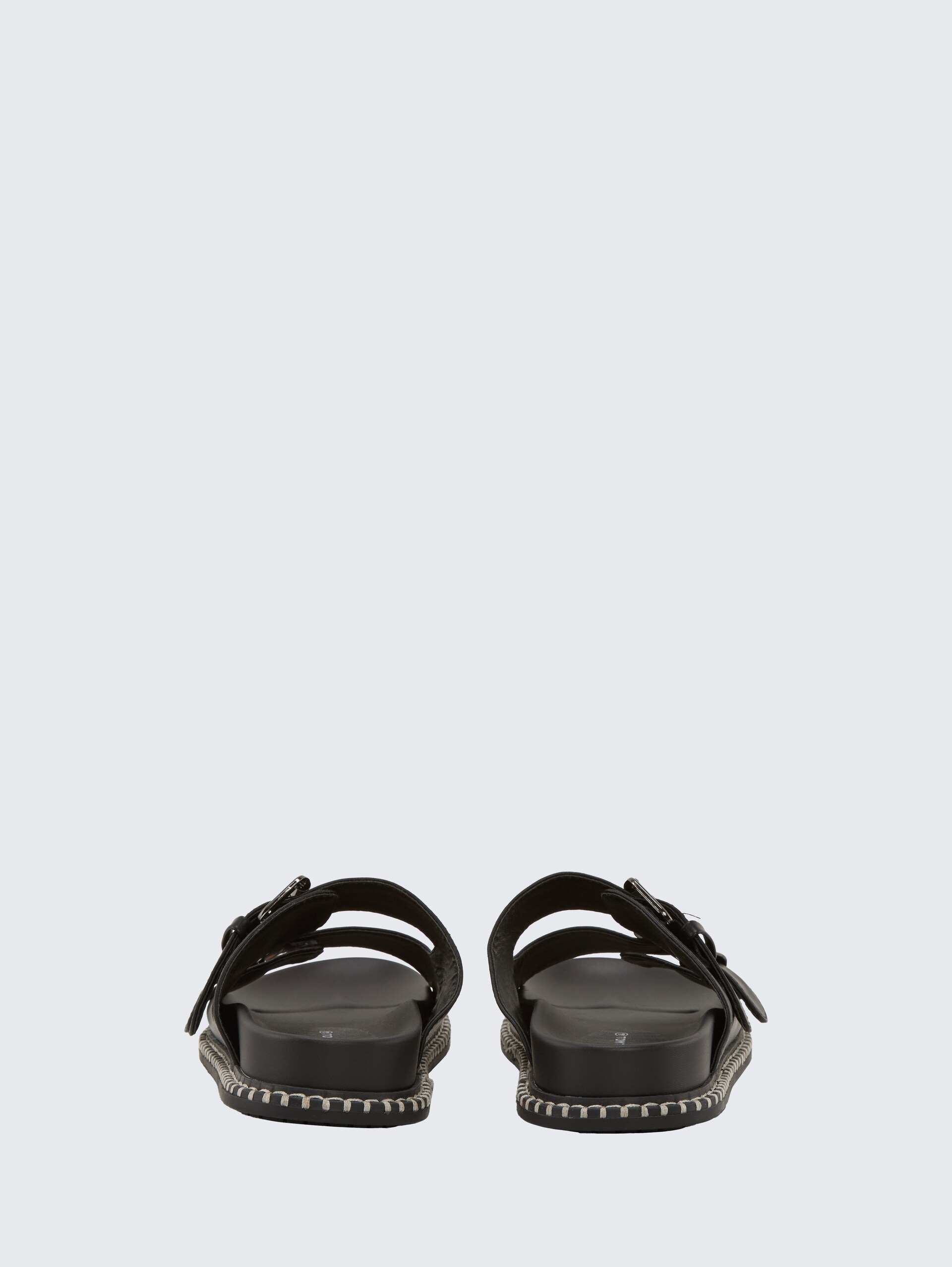 Flache Sandalen mit Verschluss-Schnallen - black - Produkt-Rückansicht