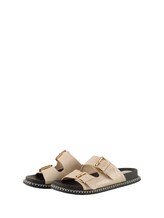 Ausgewählt, Flache Sandalen mit Gold-Akzent von Tom Tailor, gold