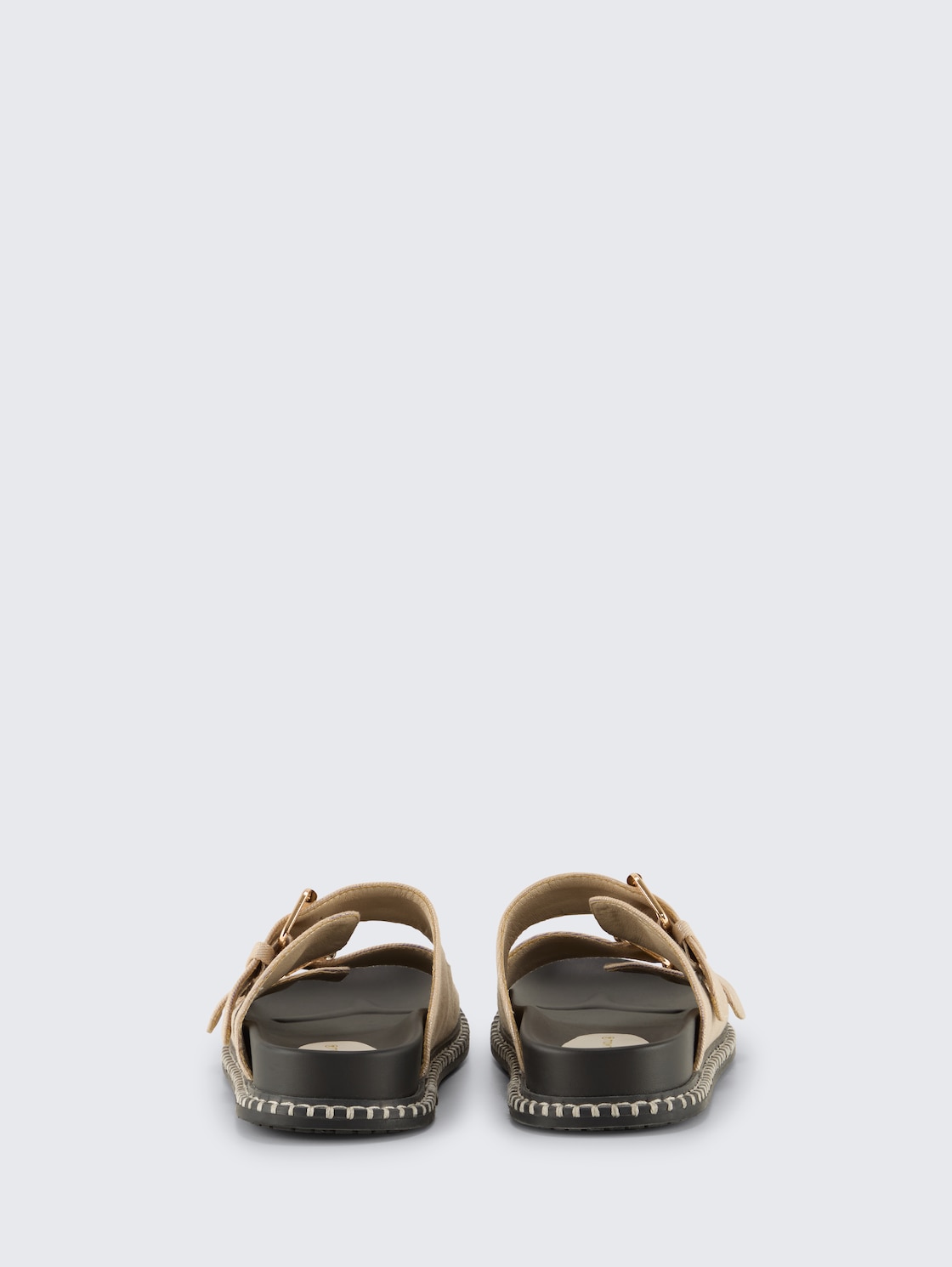 Flache Sandalen mit Gold-Akzent - gold - Produkt-Rückansicht