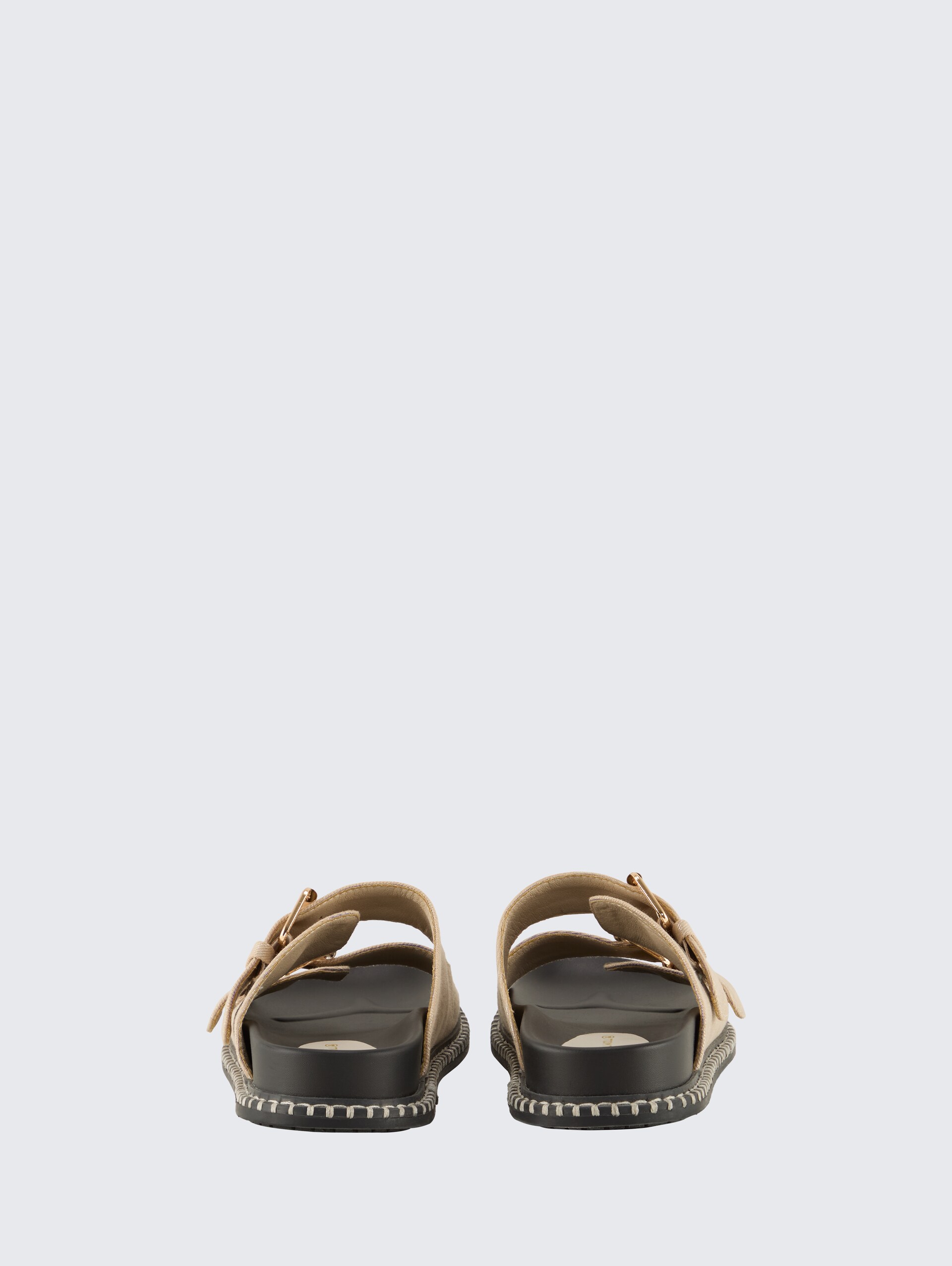 Flache Sandalen mit Gold-Akzent - gold - Produkt-Rückansicht