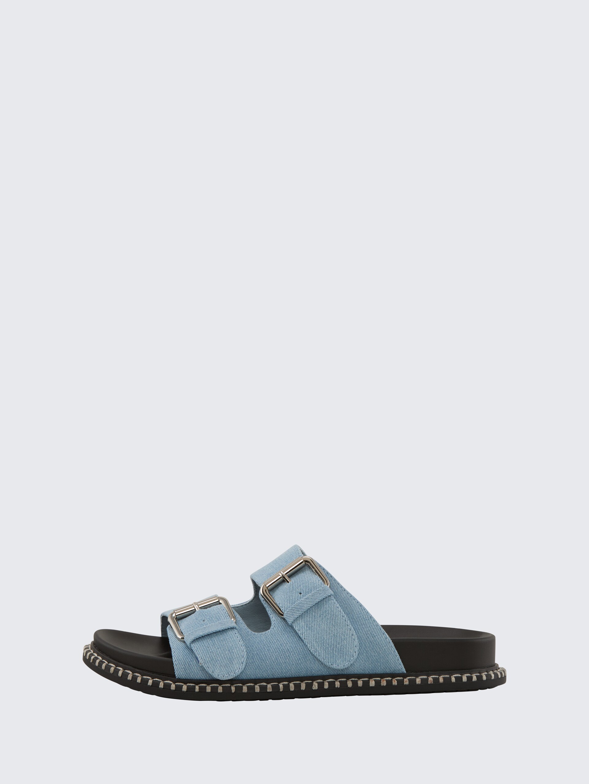 Flache Sandalen in Jeans-Optik - sky - seitliche Produkt-Ansicht