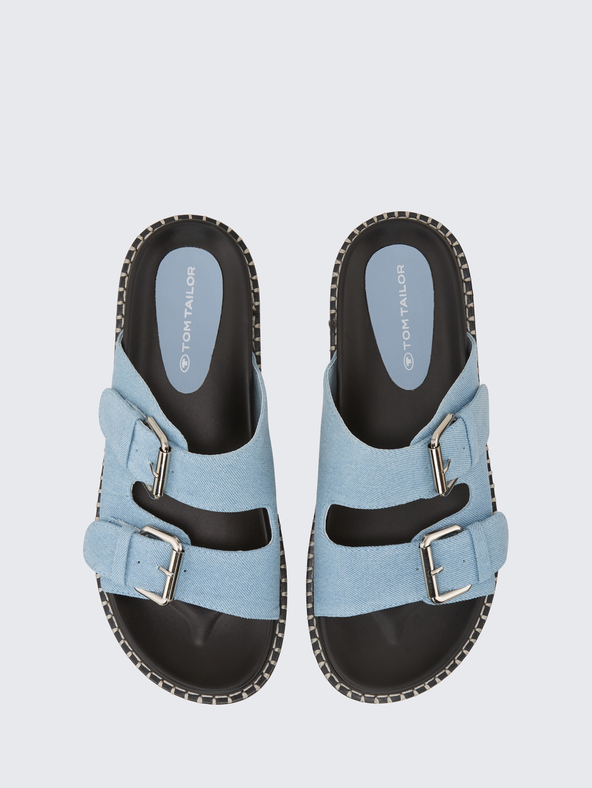 Flache Sandalen in Jeans-Optik - sky - Produkt-Ansicht von oben 