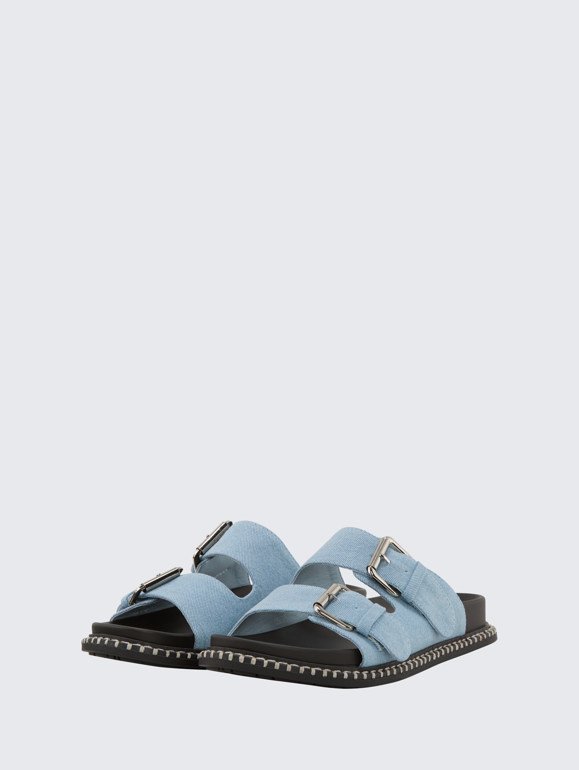 Flache Sandalen in Jeans-Optik - sky - seitliche Produkt-Ansicht