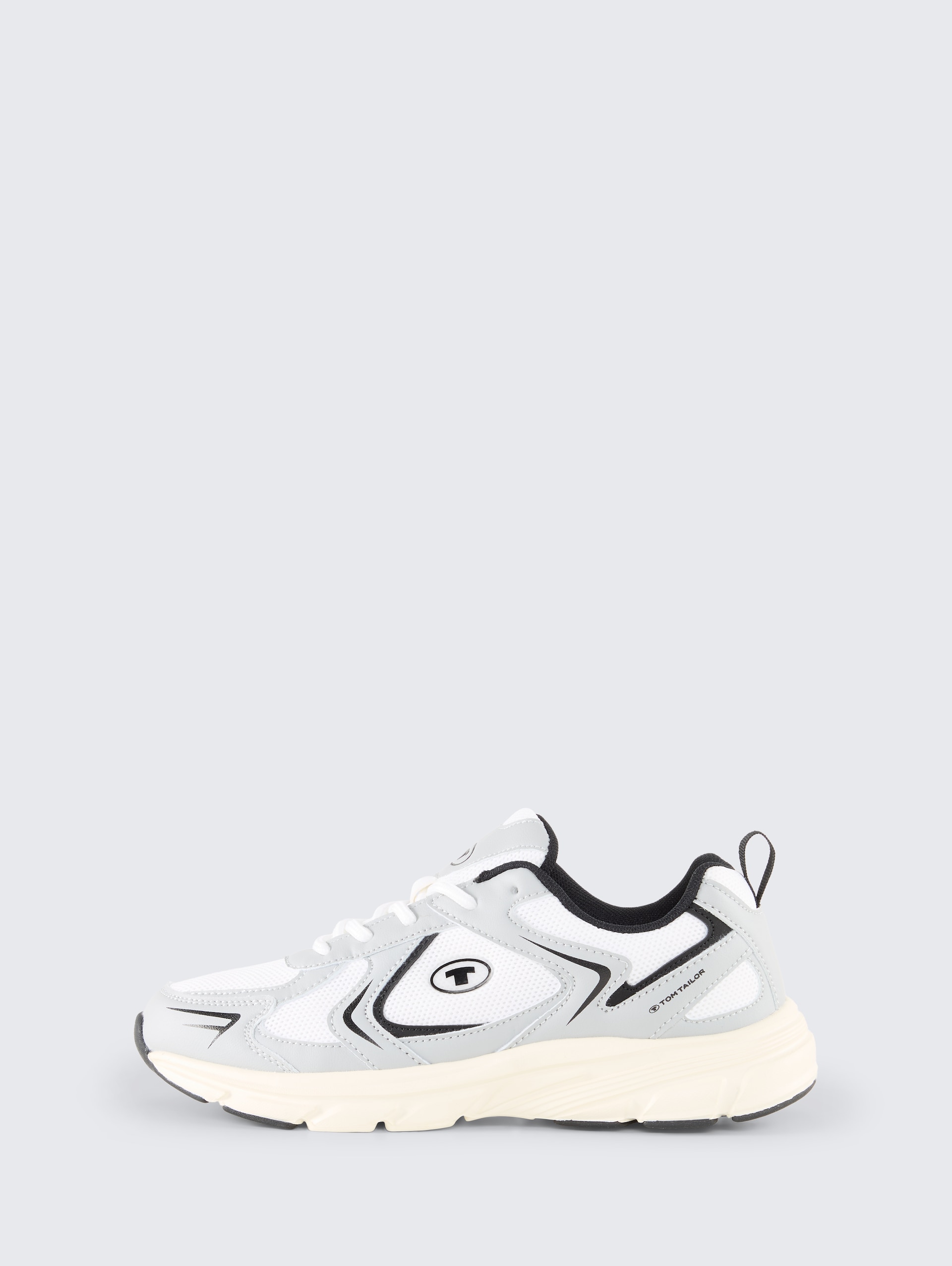 Trainers met platform - white grey - zijaanzicht product