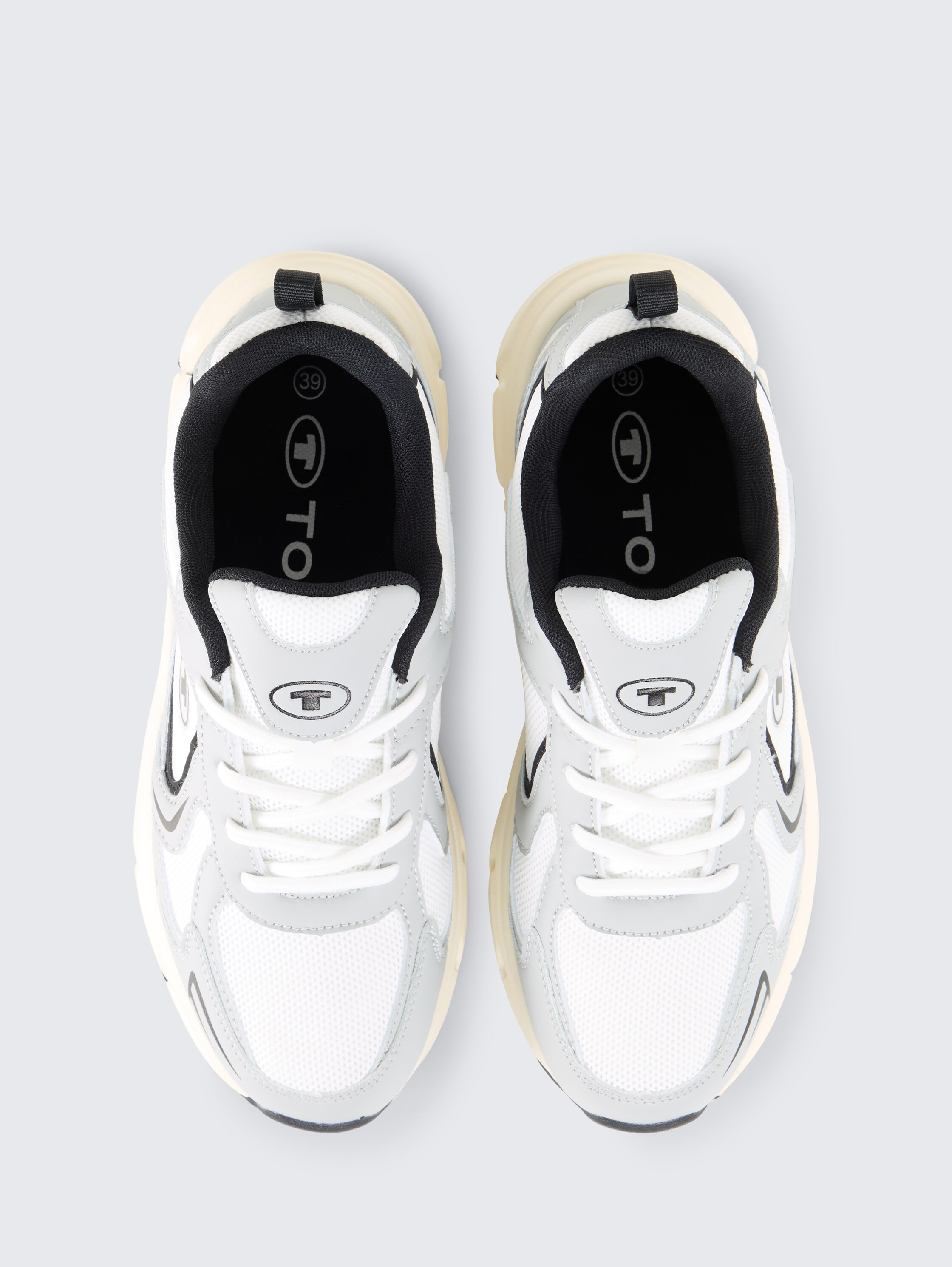 Trainers met platform - white_grey - 