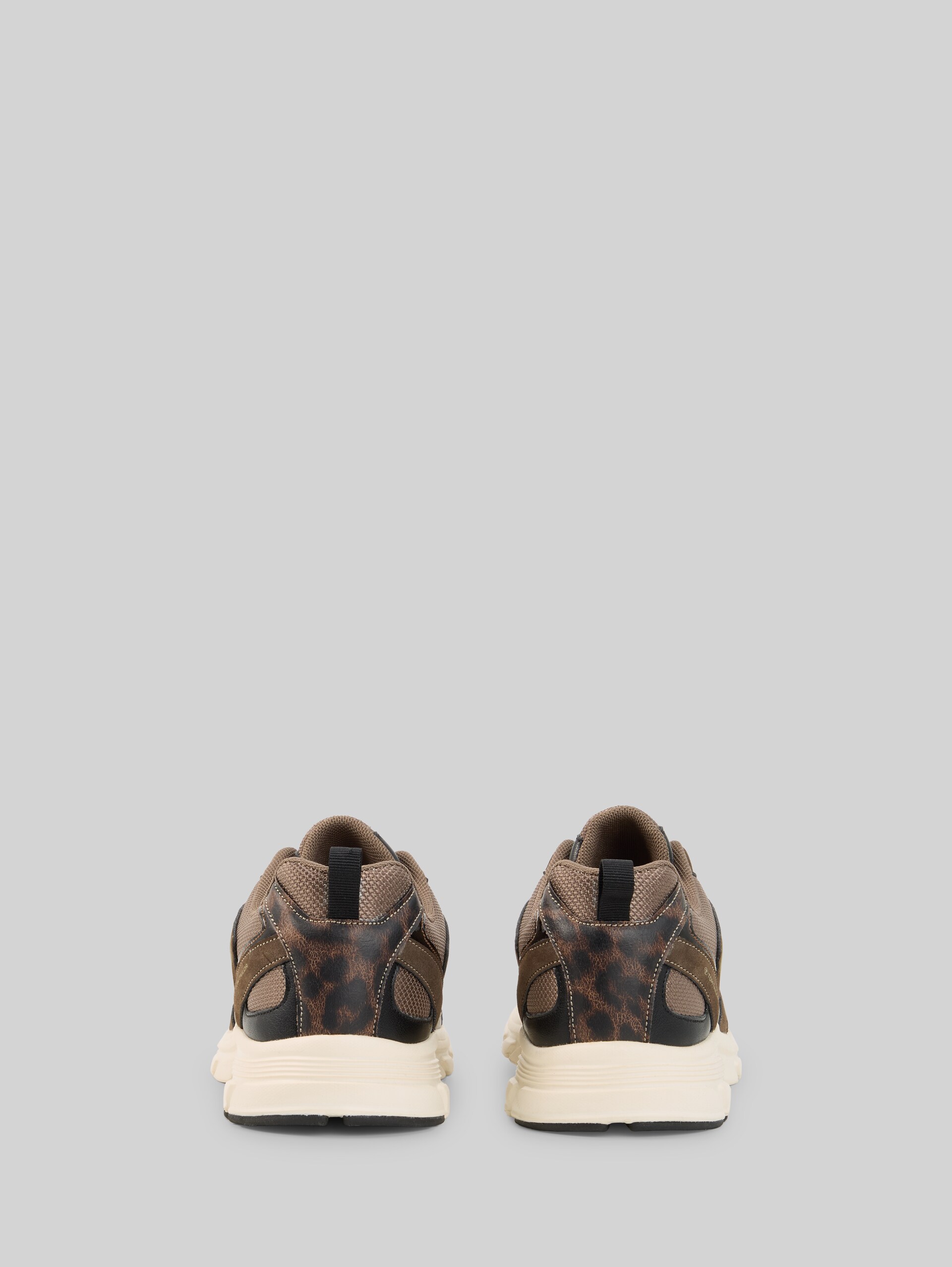 Sneakers met mix van materialen - brown-multi - Achteraanzicht product