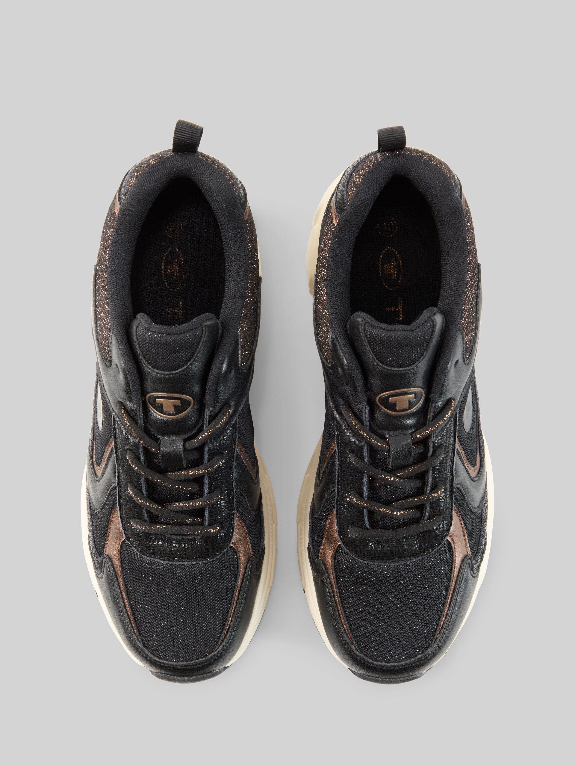 Sneakers met colour-blocking - black - Bovenaanzicht product 