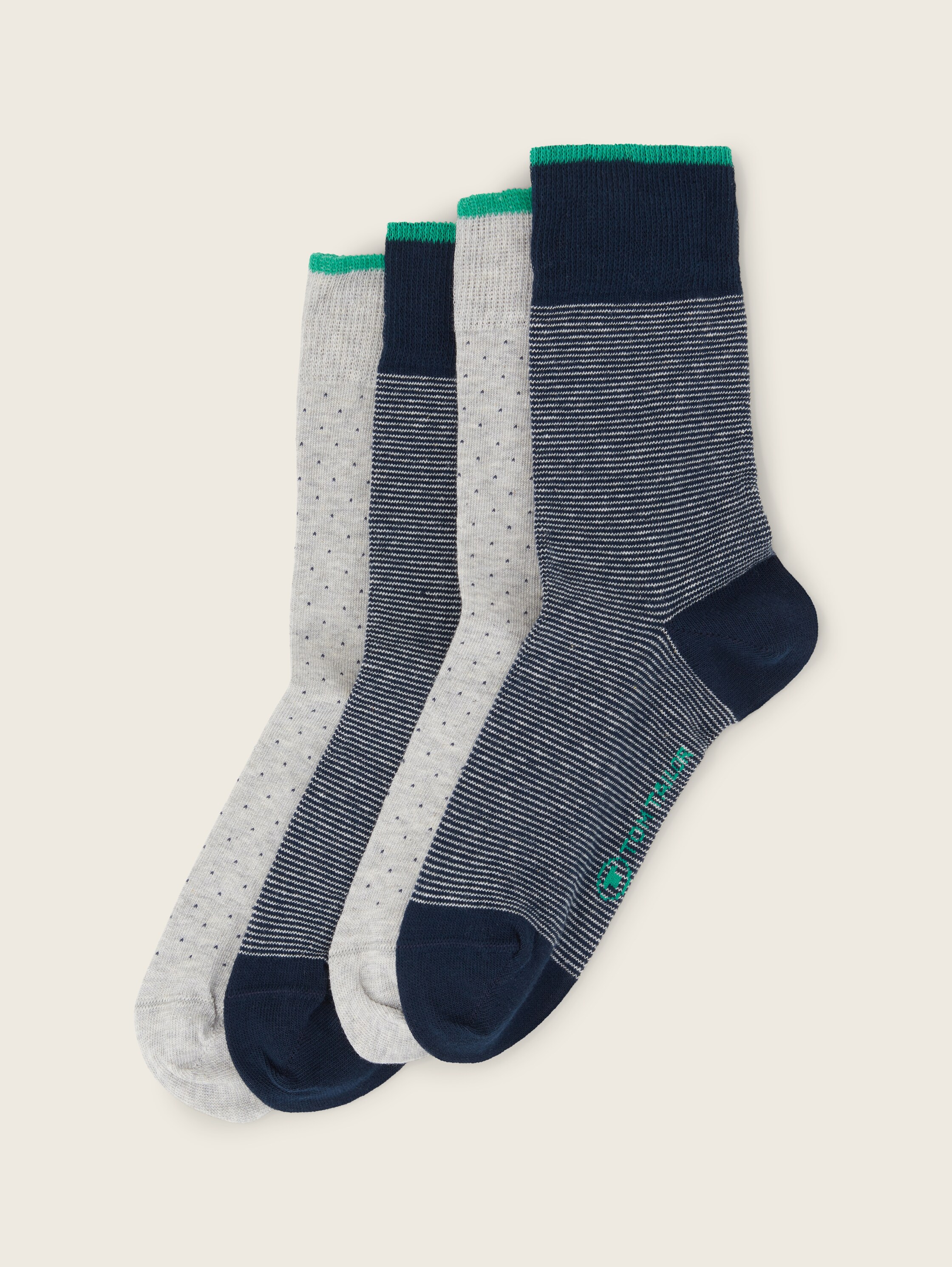 Viererpack Socken mit Allover-Print - 1