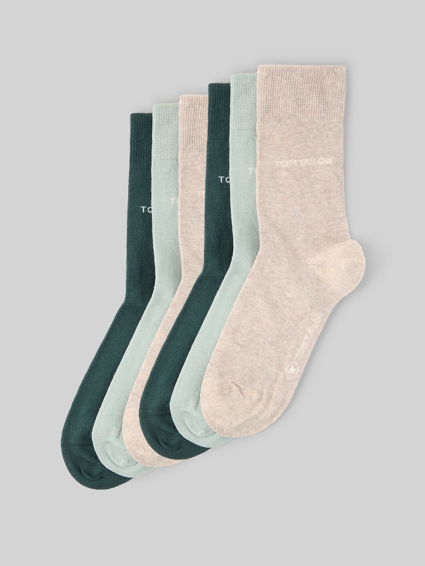 Socks in a pack of 6 by Women, misty grey