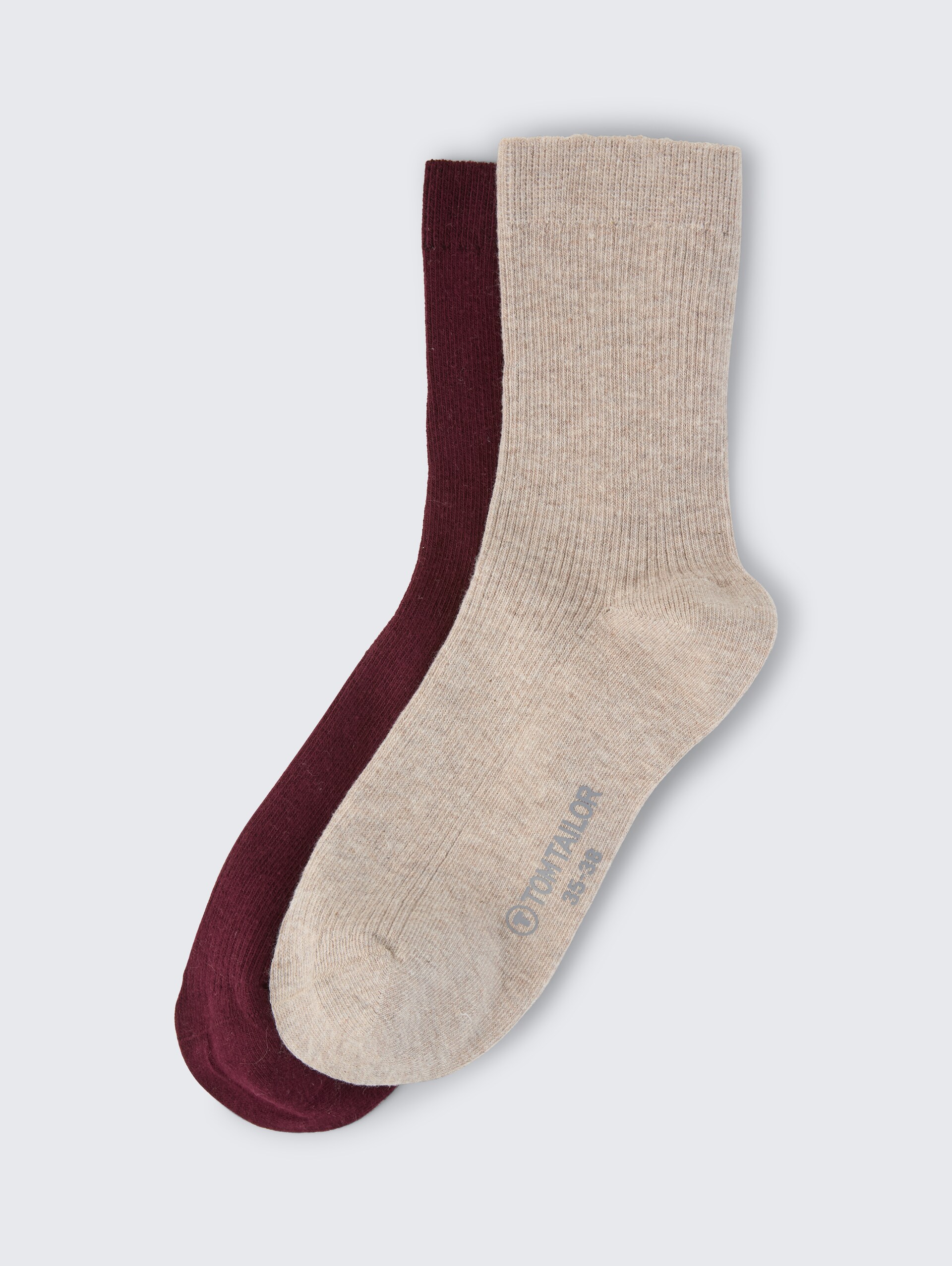 Socken im 2er-Pack - beige - seitliche Produkt-Ansicht