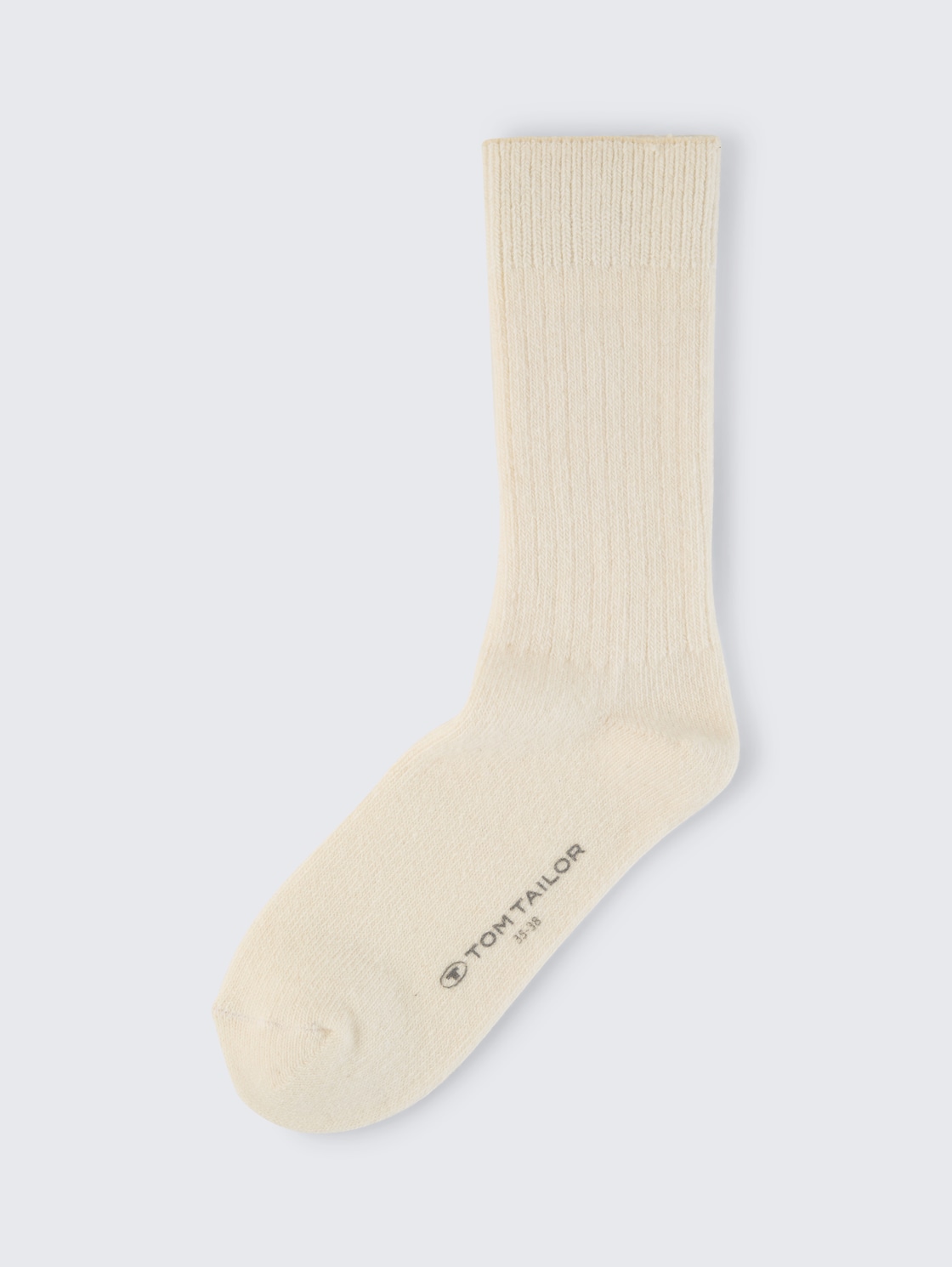 Socken mit Kaschmir-Anteil - off white - seitliche Produkt-Ansicht