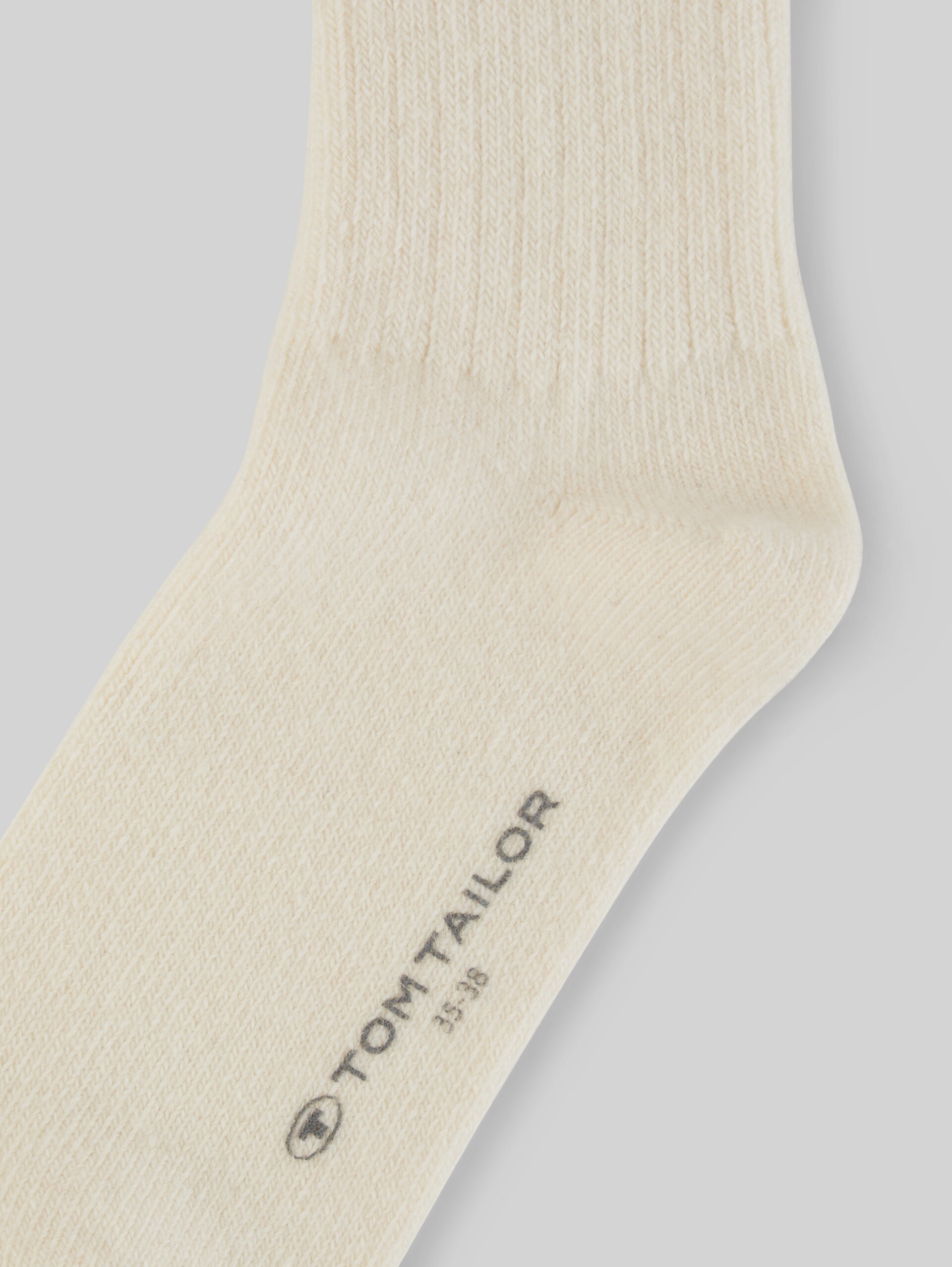 Socken mit Kaschmir-Anteil - off white - seitliche Produkt-Ansicht