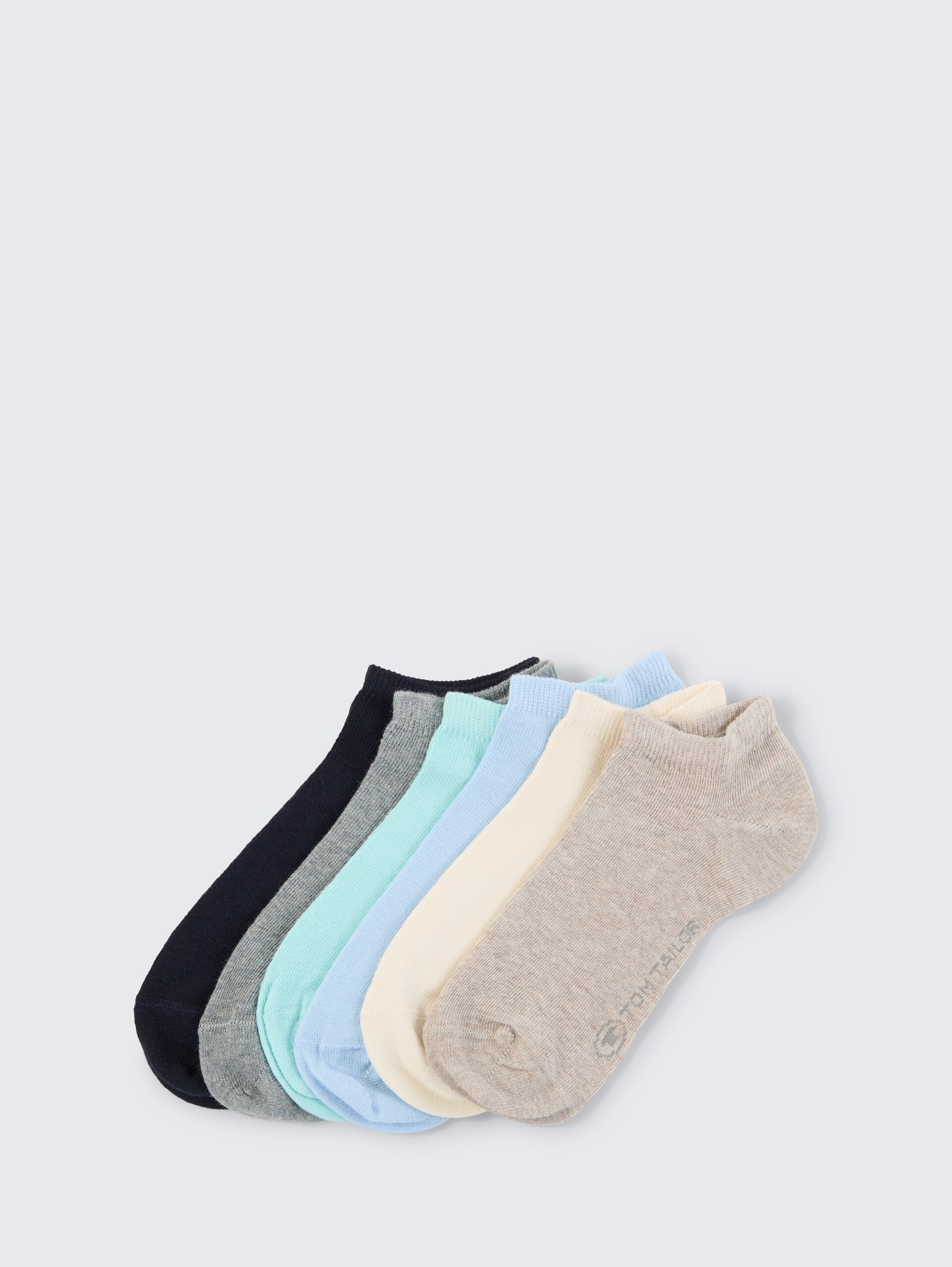 Lot de 6 paires de chaussettes pour baskets - soft foggy blue - vue latérale du produit