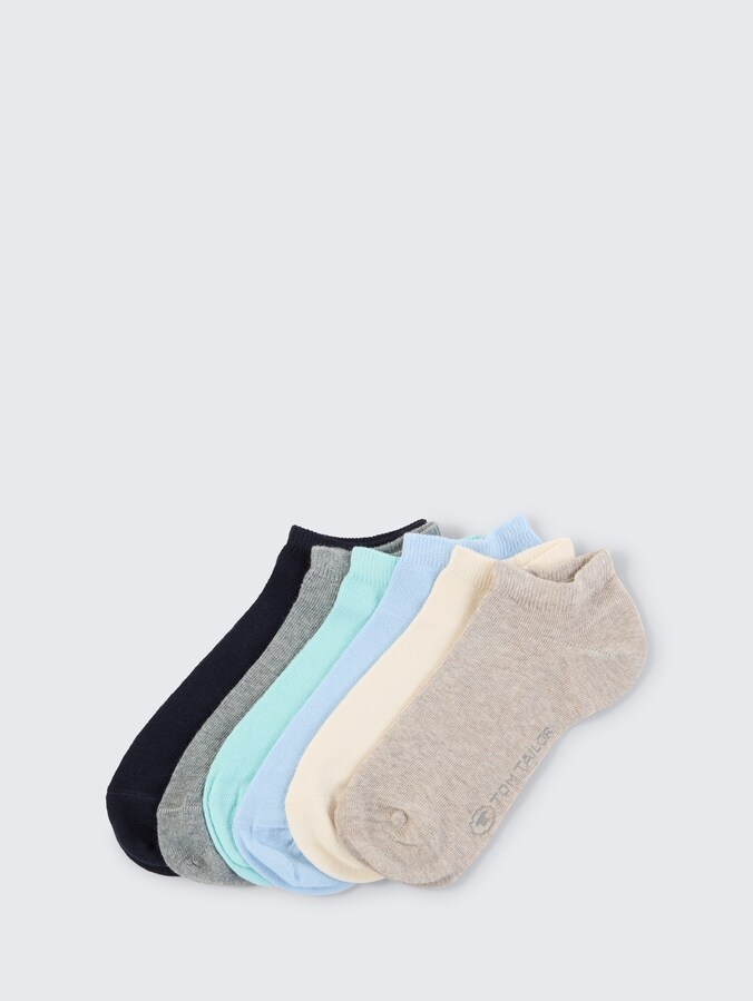 Socks in a 6-pack by Women, soft foggy blue