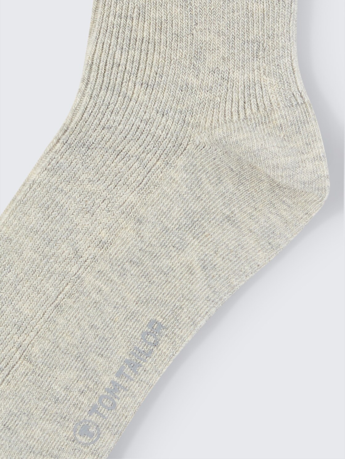 Socks in a pack of 4 with ruffled hem - light grey melange - Product detail view