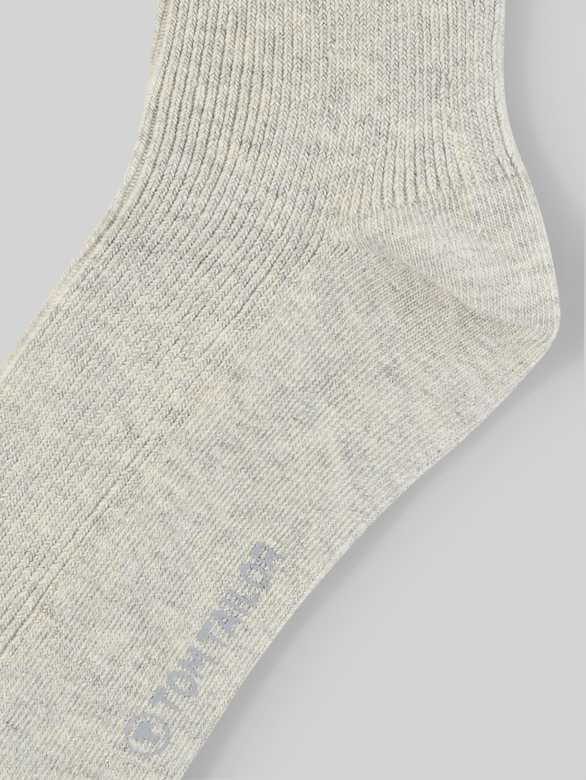 Socks in a pack of 4 with ruffled hem - light grey melange - Product detail view