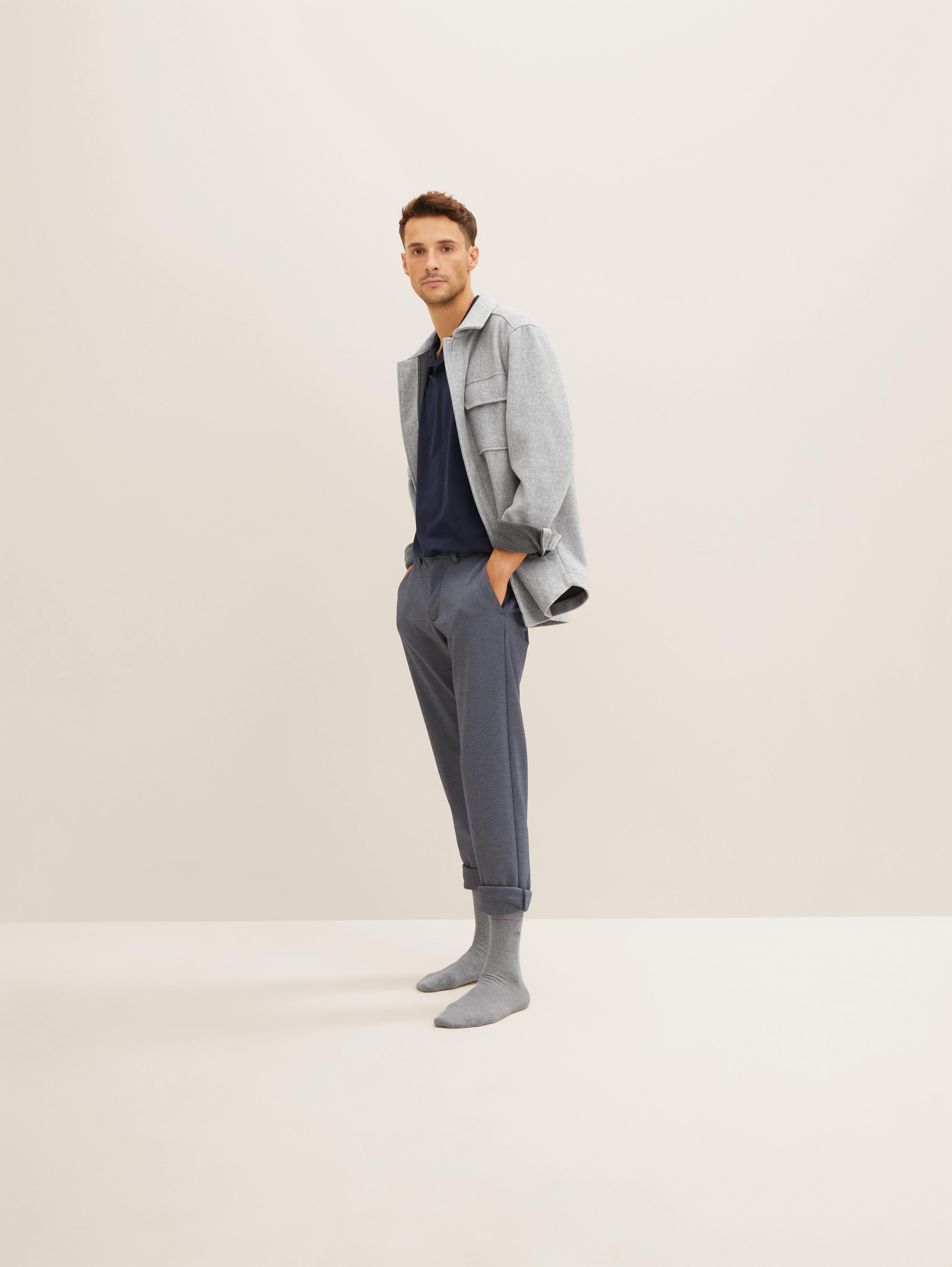 Socks in a 7-day box by Men, light grey melange