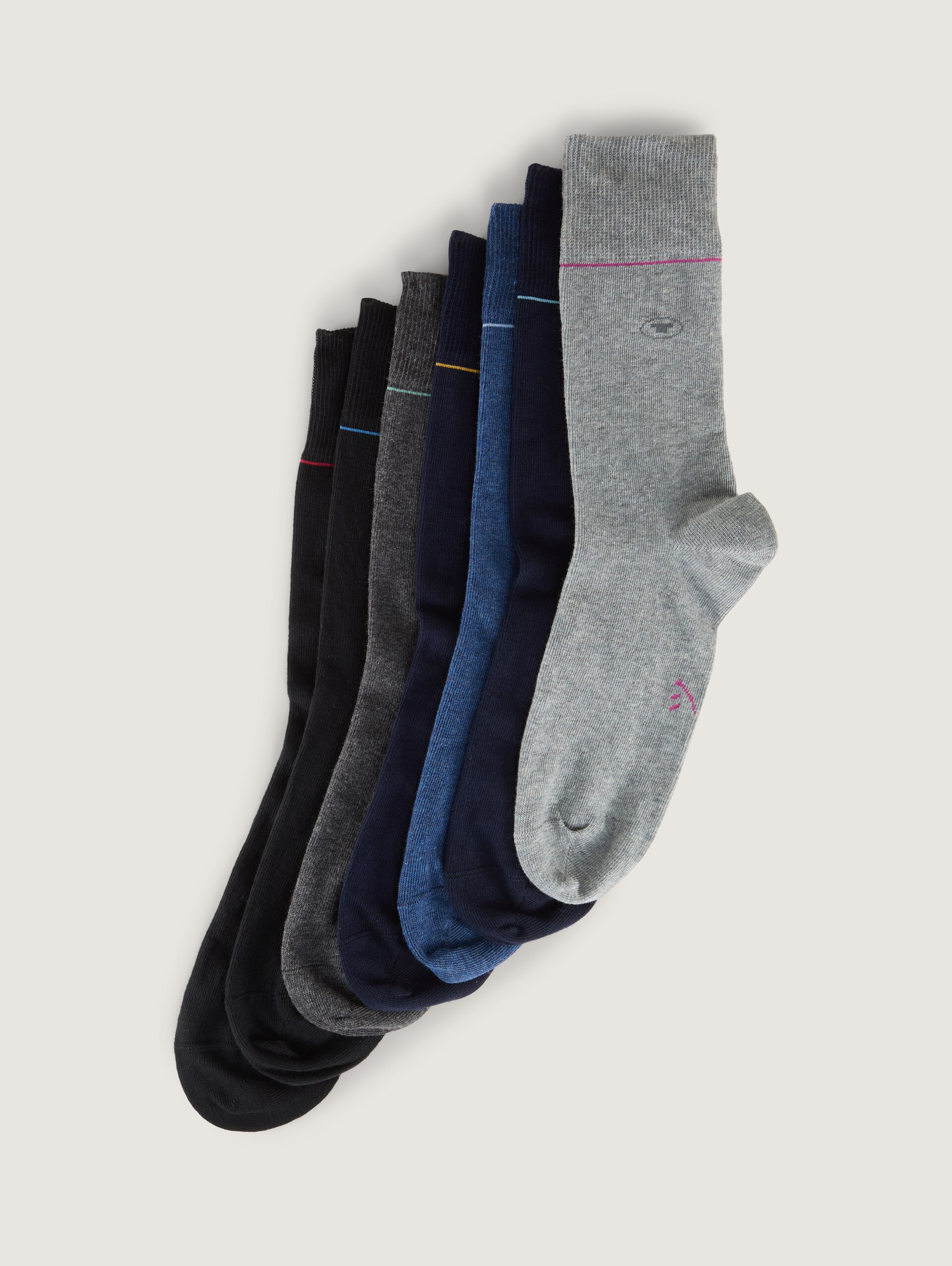 Sokken in een 7-dagen-doos - light grey melange - zijaanzicht product
