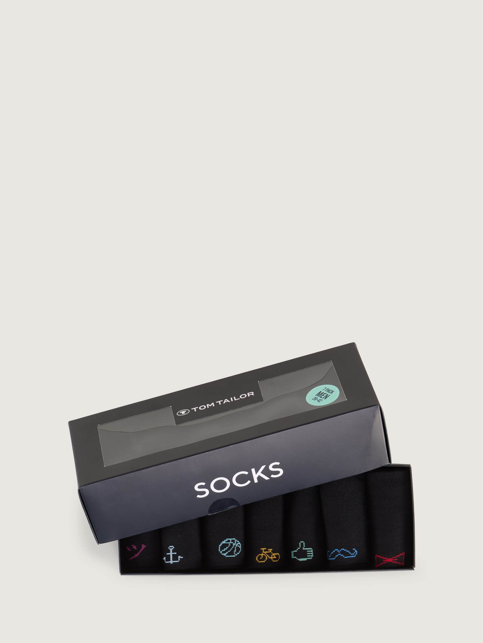 Sokken in een 7-dagen-doos - black - Product vooraanzicht