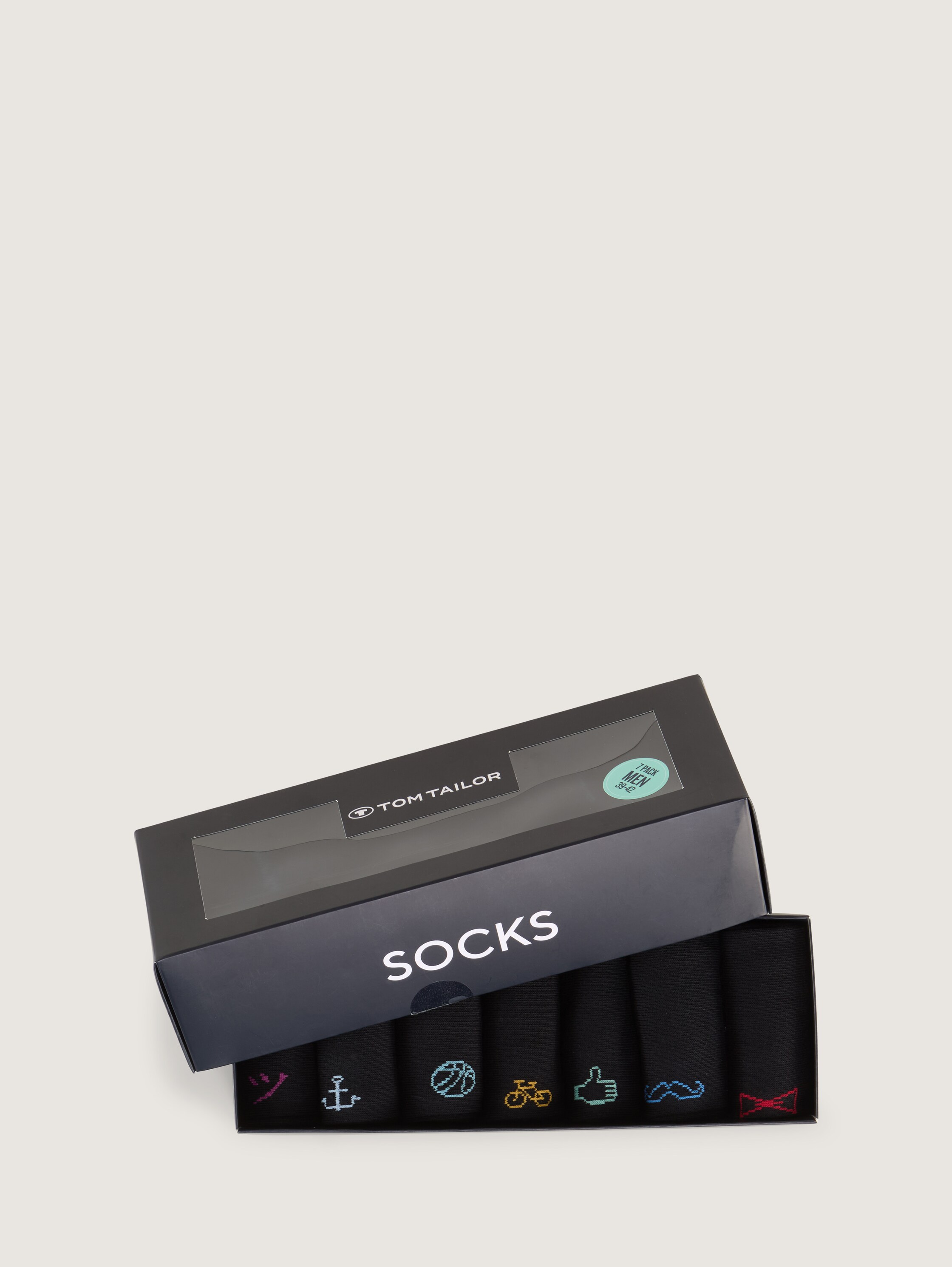 Socks in a 7-day box - black_1 - 