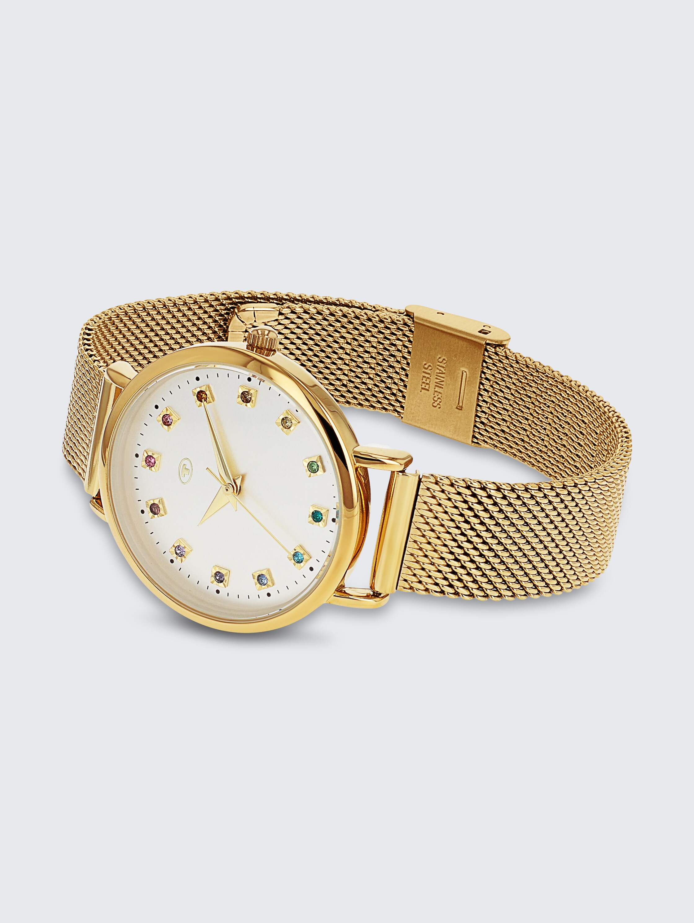 Gold stainless steel wristwatch with 31.9 mm - gold - 