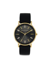 Ausgewählt, Armbanduhr gold - Ziffernblatt schwarz mit 36mm von Tom Tailor, gold