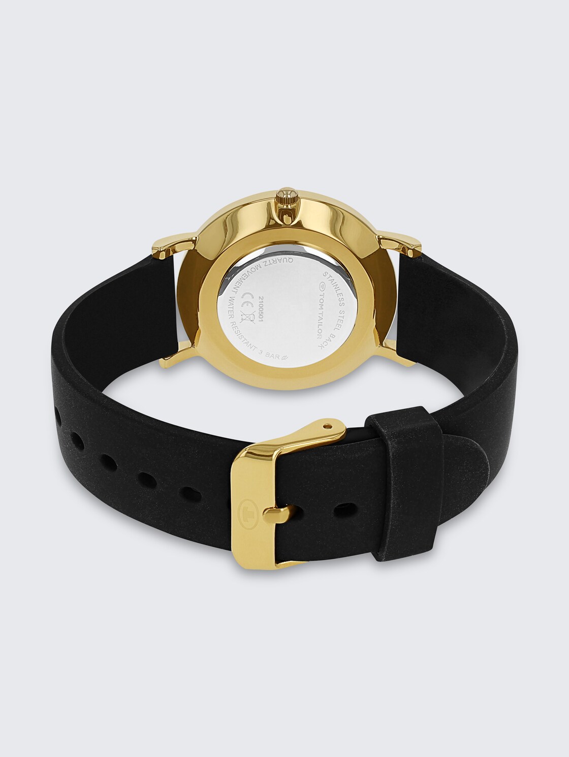 Armbanduhr gold - Ziffernblatt schwarz mit 36mm - gold