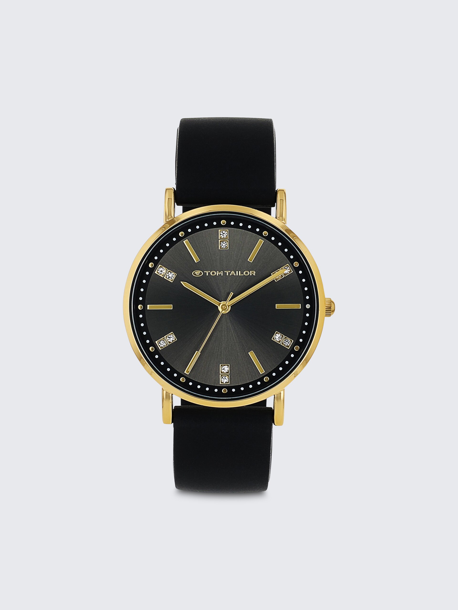 Armbanduhr gold - Ziffernblatt schwarz mit 36mm - gold