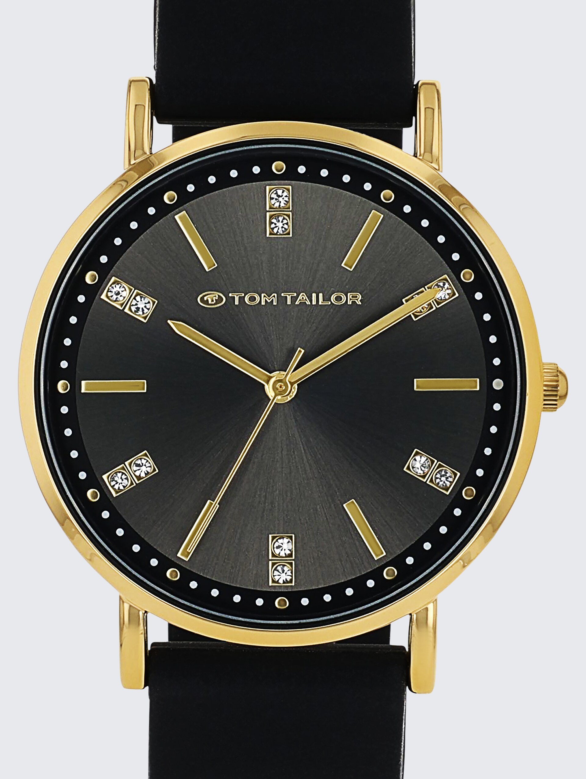 Armbanduhr gold - Ziffernblatt schwarz mit 36mm - gold