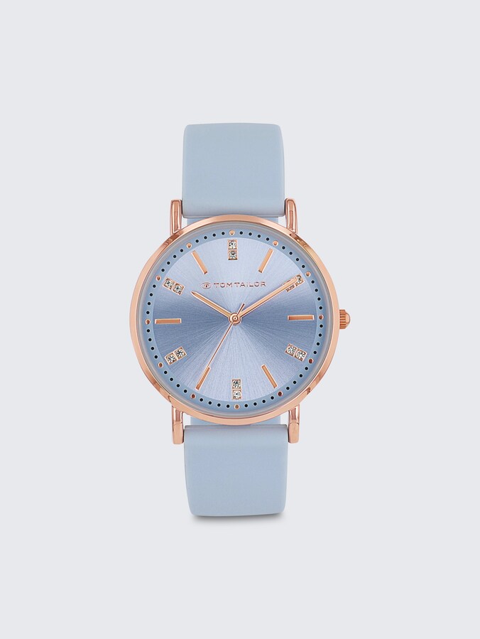 Armbanduhr Roségold - Ziffernblatt blau mit 36mm von Women, rose gold