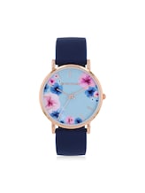 Selected, Rose gold flower wristwatch, blue dial with 36 mm by Tom Tailor, rose gold