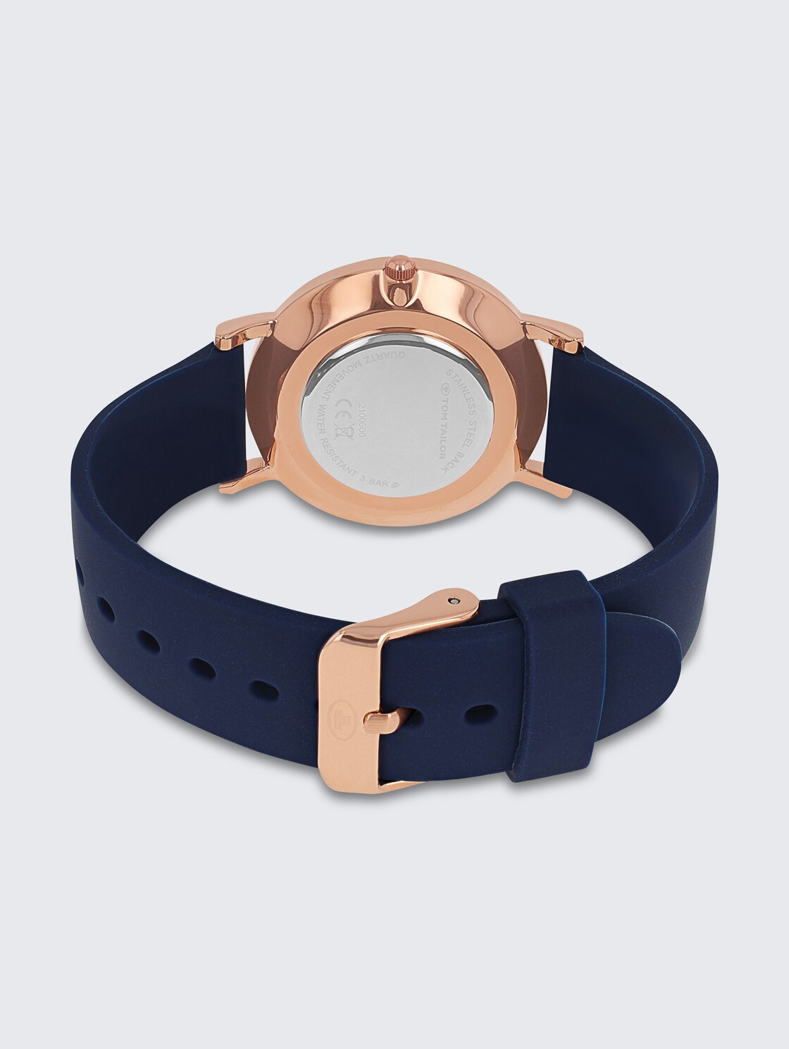 Rose gold flower wristwatch, blue dial with 36 mm - rose gold