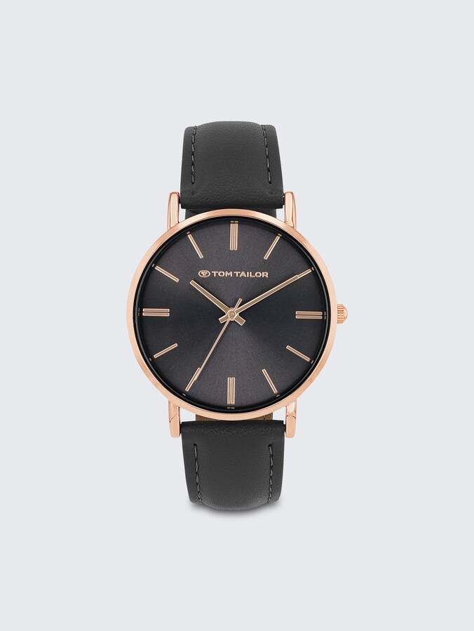 Roségoudkleurige armbandhorloge, grijze wijzerplaat met 36 mm door Women, rose gold