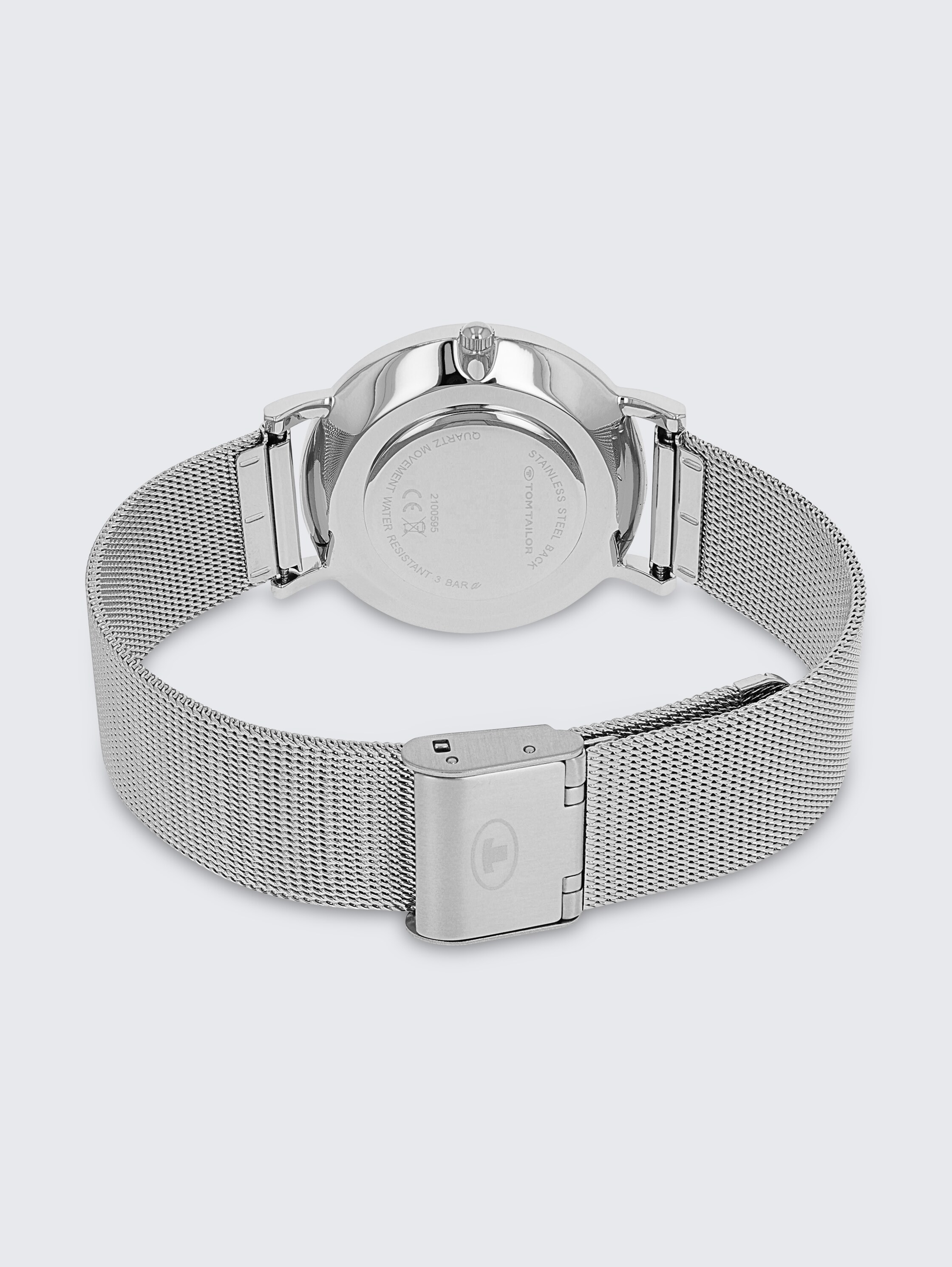 Armbandhorloge van zilverkleurig roestvrij staal met 36 mm - silver - 
