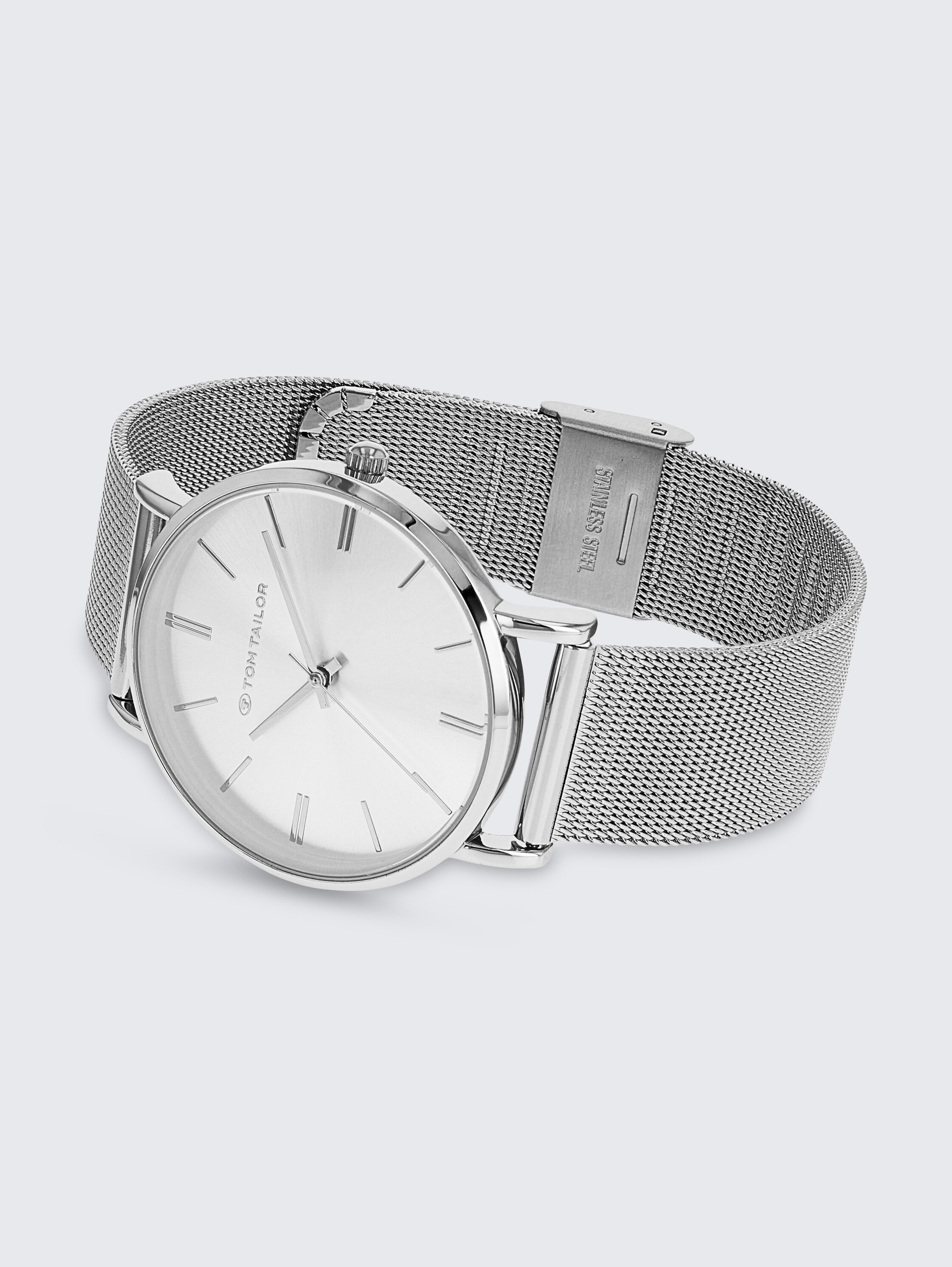 Armbandhorloge van zilverkleurig roestvrij staal met 36 mm - silver - 