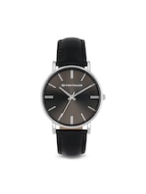 Ausgewählt, Armbanduhr silber - Ziffernblatt schwarz mit 36mm von Tom Tailor, silber