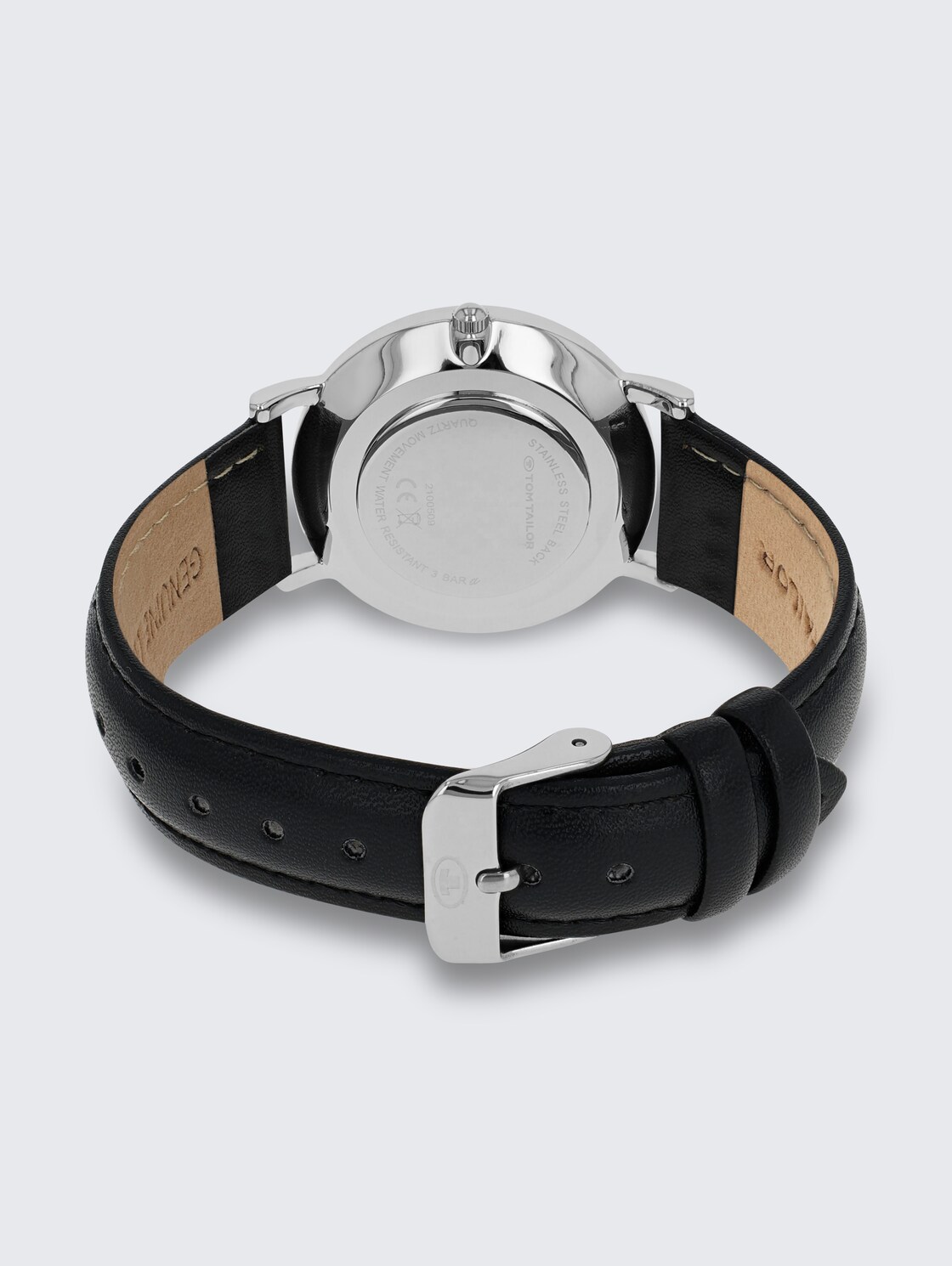 Armbanduhr silber - Ziffernblatt schwarz mit 36mm - silver