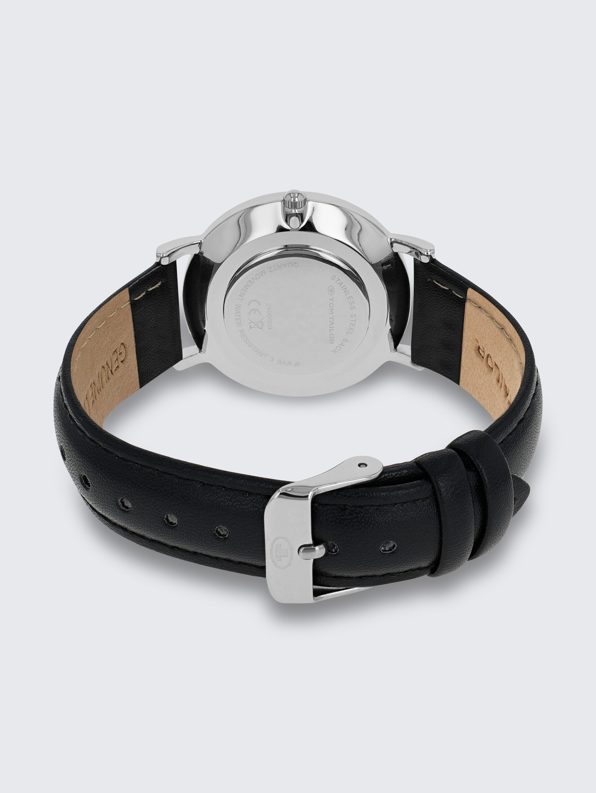 Armbanduhr silber - Ziffernblatt schwarz mit 36mm - silver