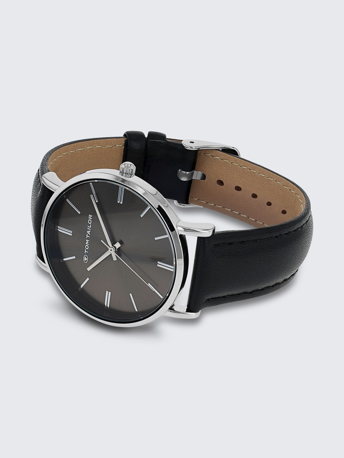 Armbanduhr silber - Ziffernblatt schwarz mit 36mm - silver