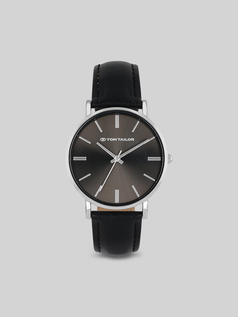 Silver wristwatch, black dial with 36 mm by Women, silver