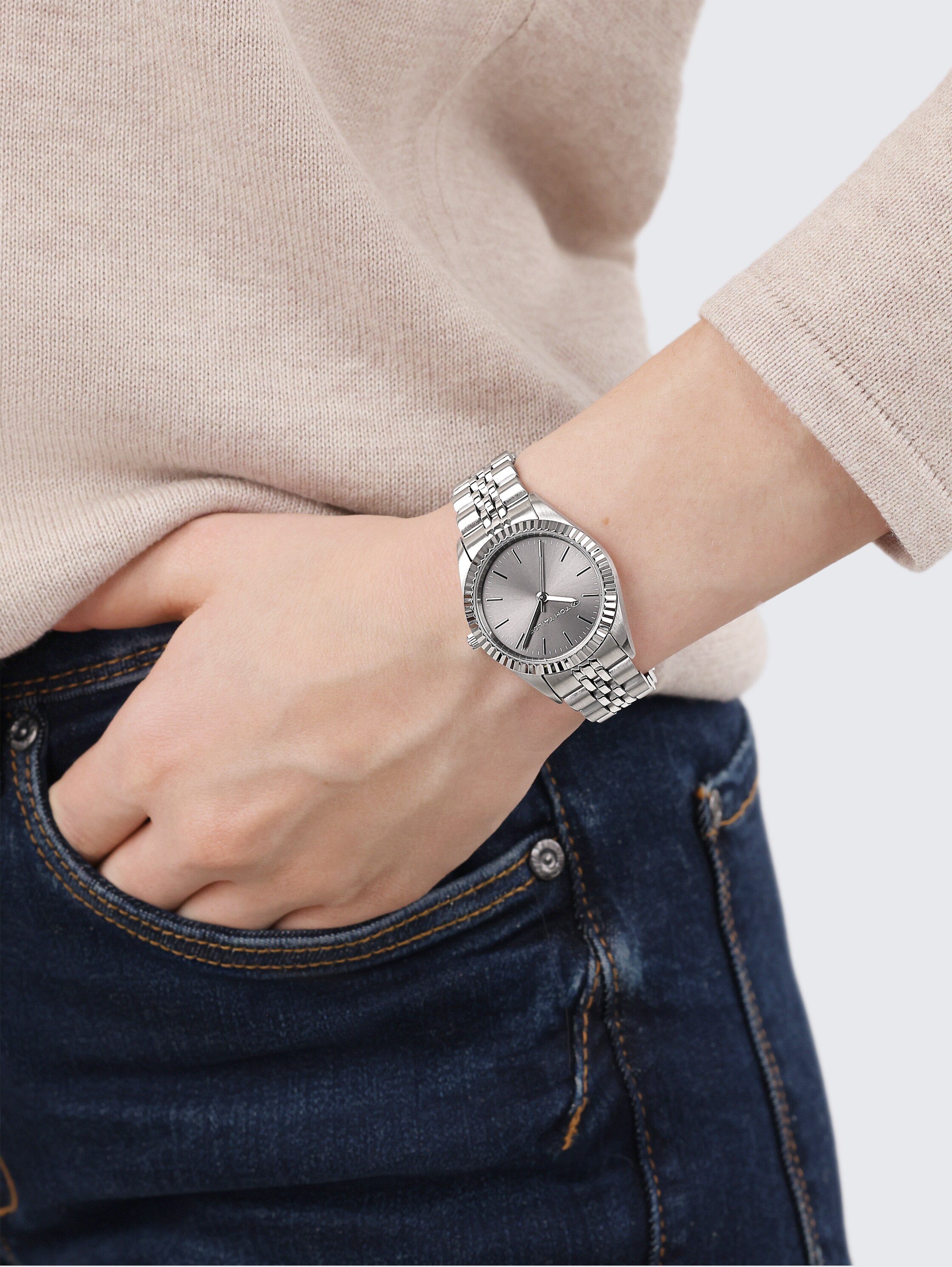 Armbanduhr aus Edelstahl silber mit 31mm - silver - 