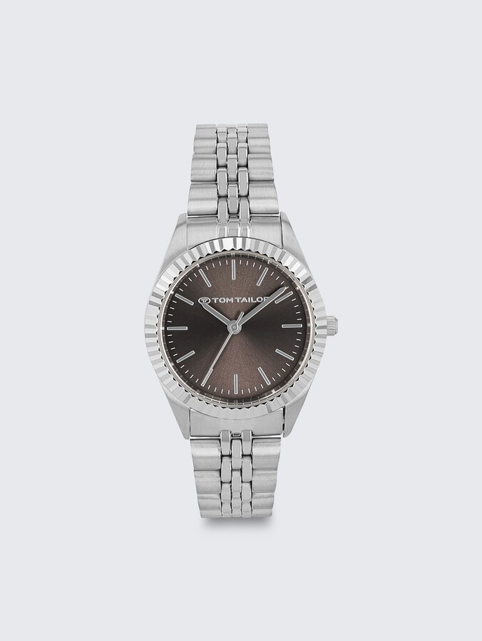 Armbandhorloge van zilverkleurig roestvrij staal met 31 mm door Women, silver