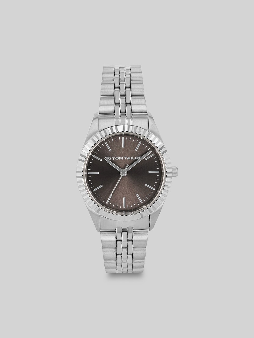 Silver stainless steel wristwatch with 31 mm by Women, silver