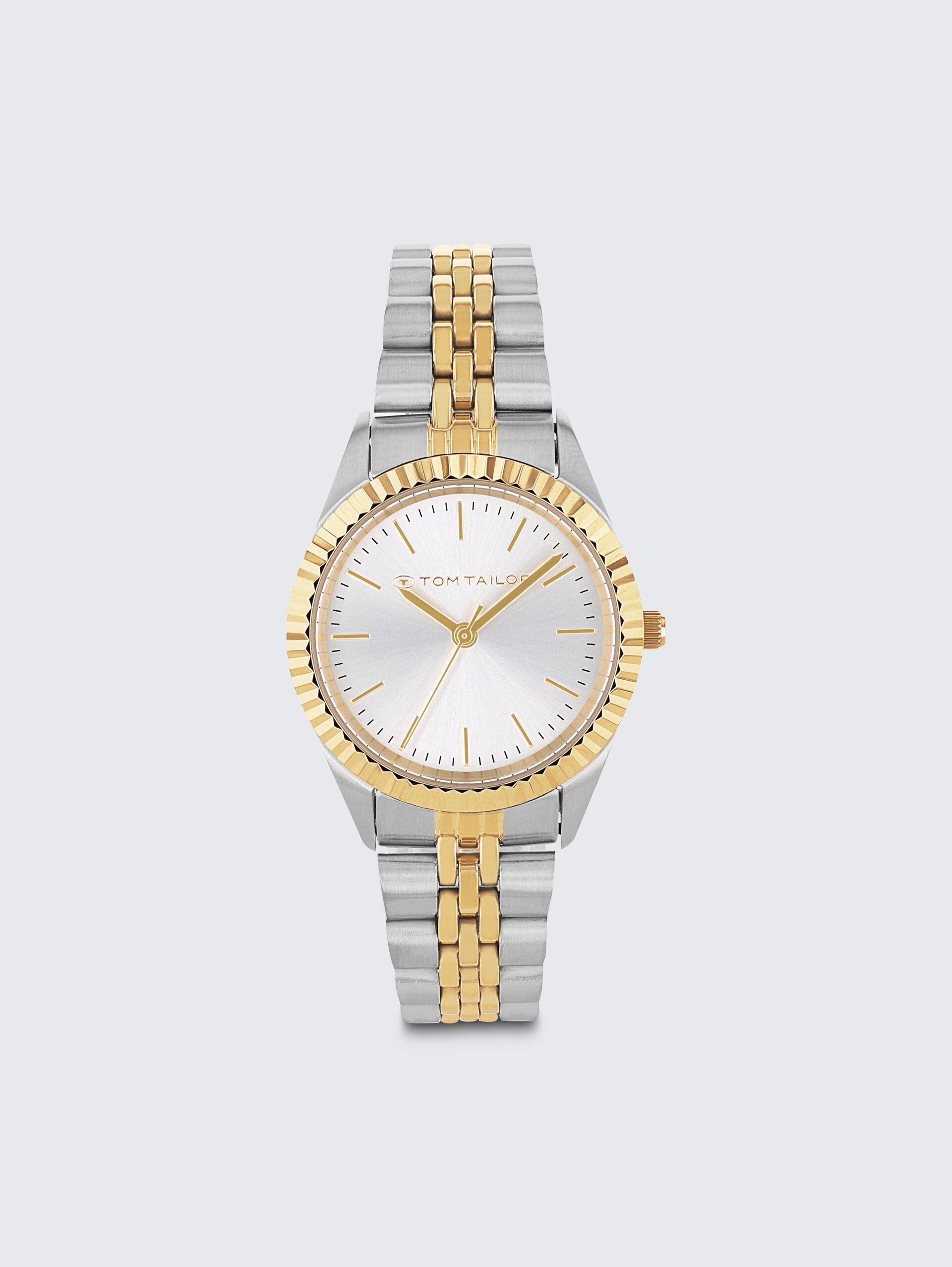 Armbanduhr aus Edelstahl gold/silber mit 31mm - multi-color