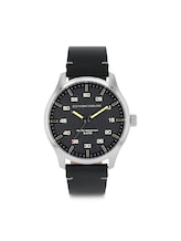 Ausgewählt, Armbanduhr silber - Ziffernblatt schwarz mit 40mm von Tom Tailor, silber