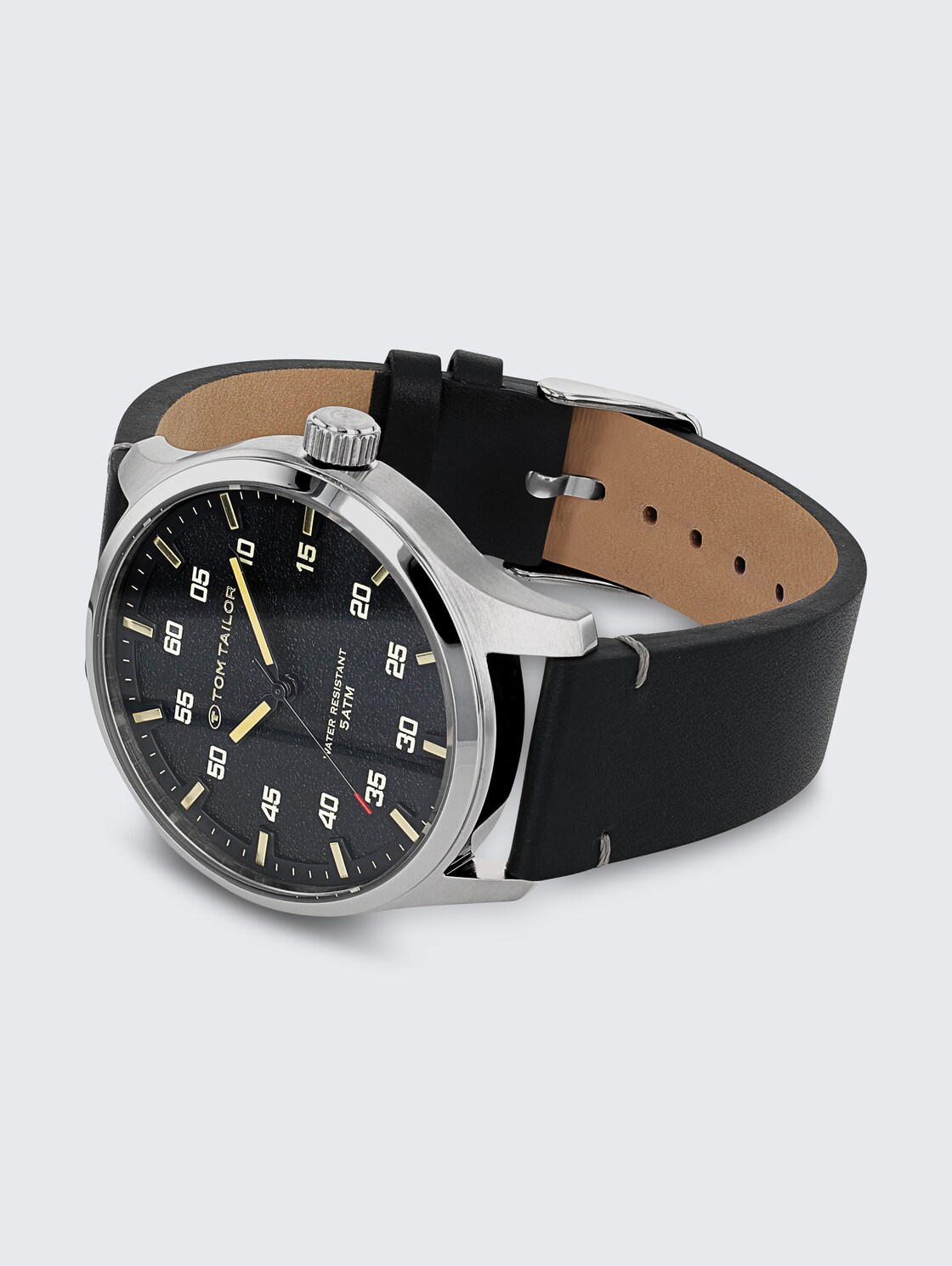 Armbanduhr silber - Ziffernblatt schwarz mit 40mm - silver